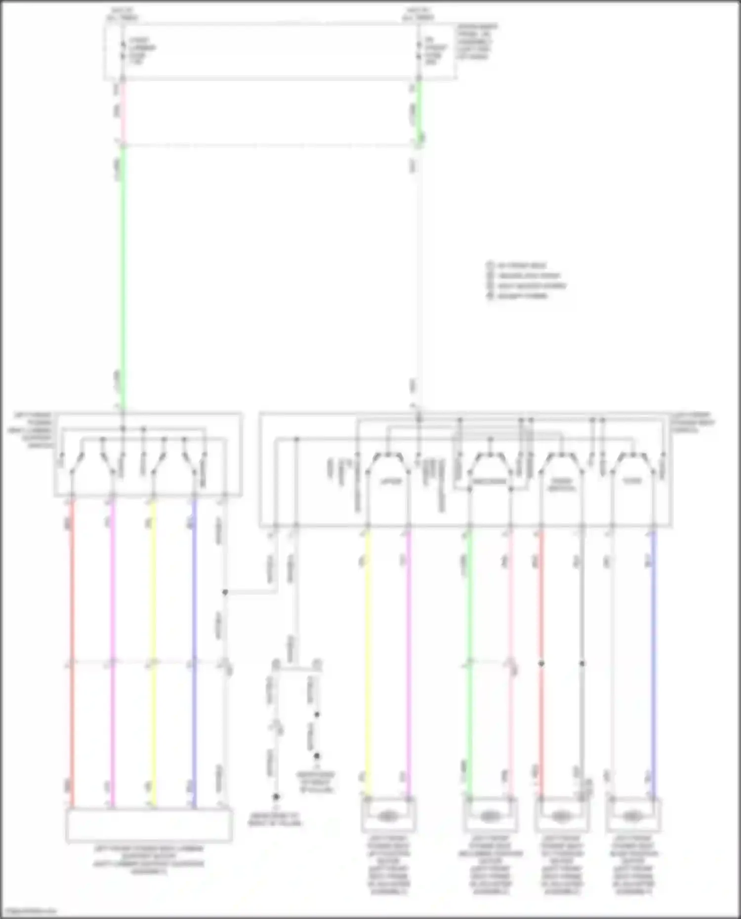 Wiring diagram left front power seat switch for Toyota Avalon XX40 facelift (2015-2018) (1 of 3)