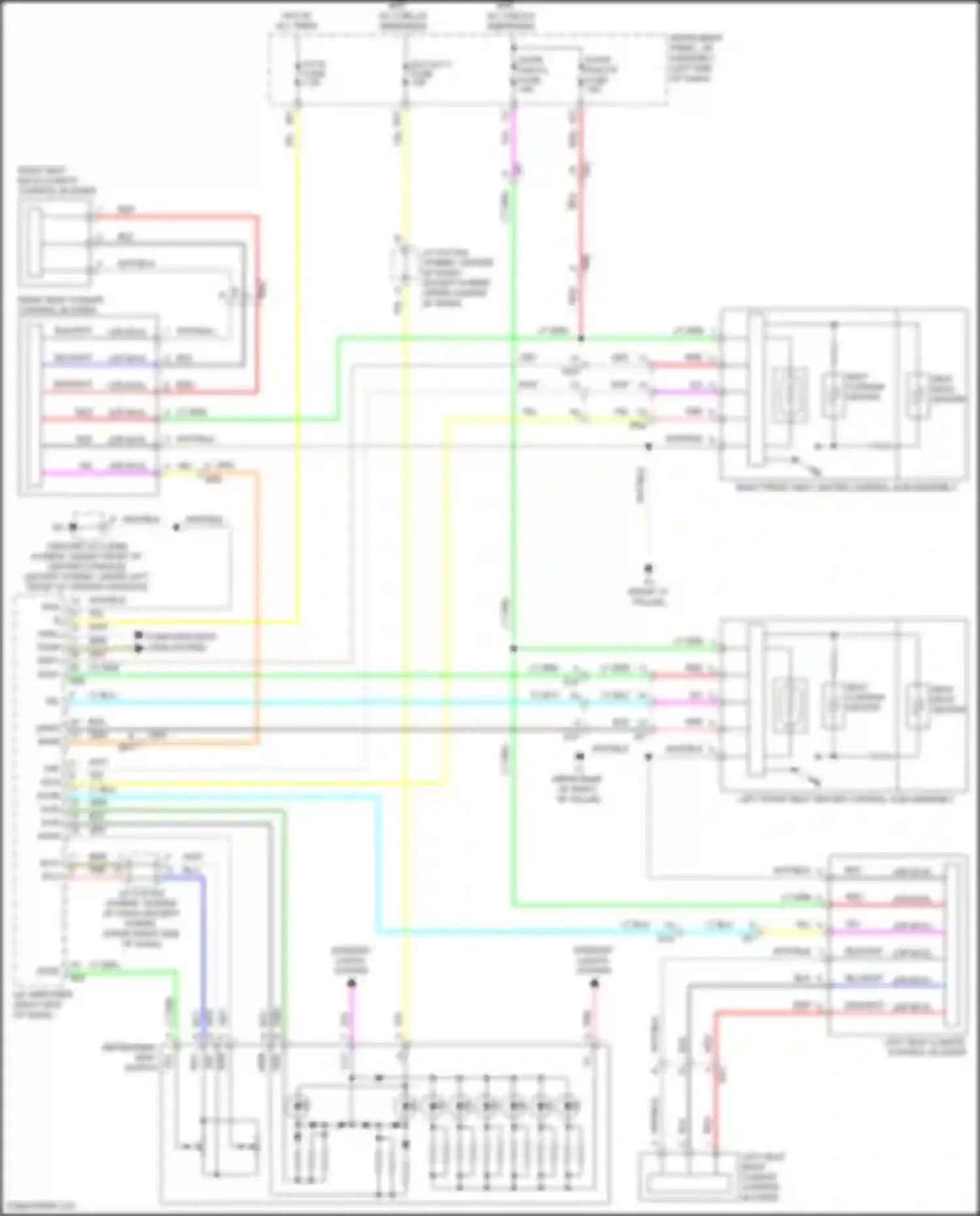 Wiring diagram left front seat heater control sub-assembly for Toyota Avalon XX40 facelift (2015-2018) (3 of 5)