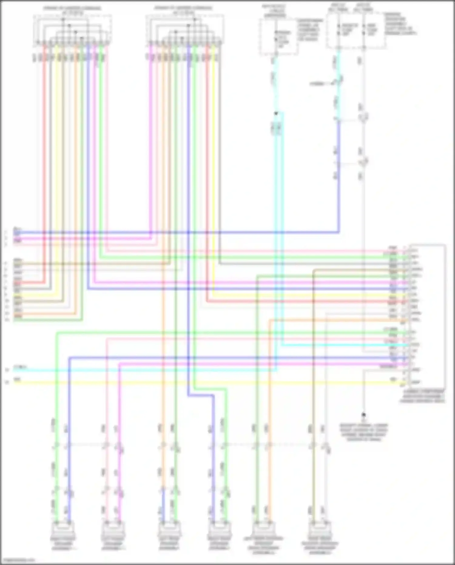 Wiring diagram left front speaker assembly 1 for Toyota Avalon XX40 facelift (2015-2018) (3 of 6)