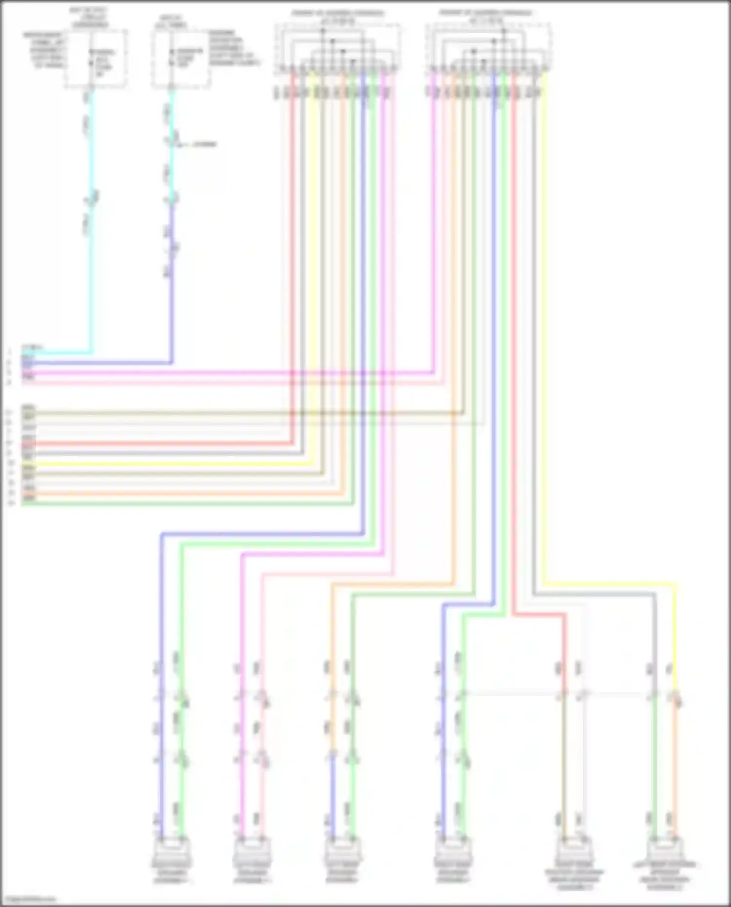 Wiring diagram left front speaker assembly 1 for Toyota Avalon XX40 facelift (2015-2018) (2 of 6)