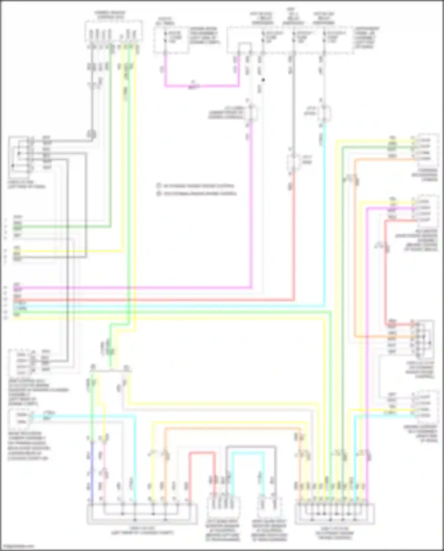 Wiring diagram millimeter wave radar sensor assembly for Toyota Avalon XX40 facelift (2015-2018) (2 of 7)