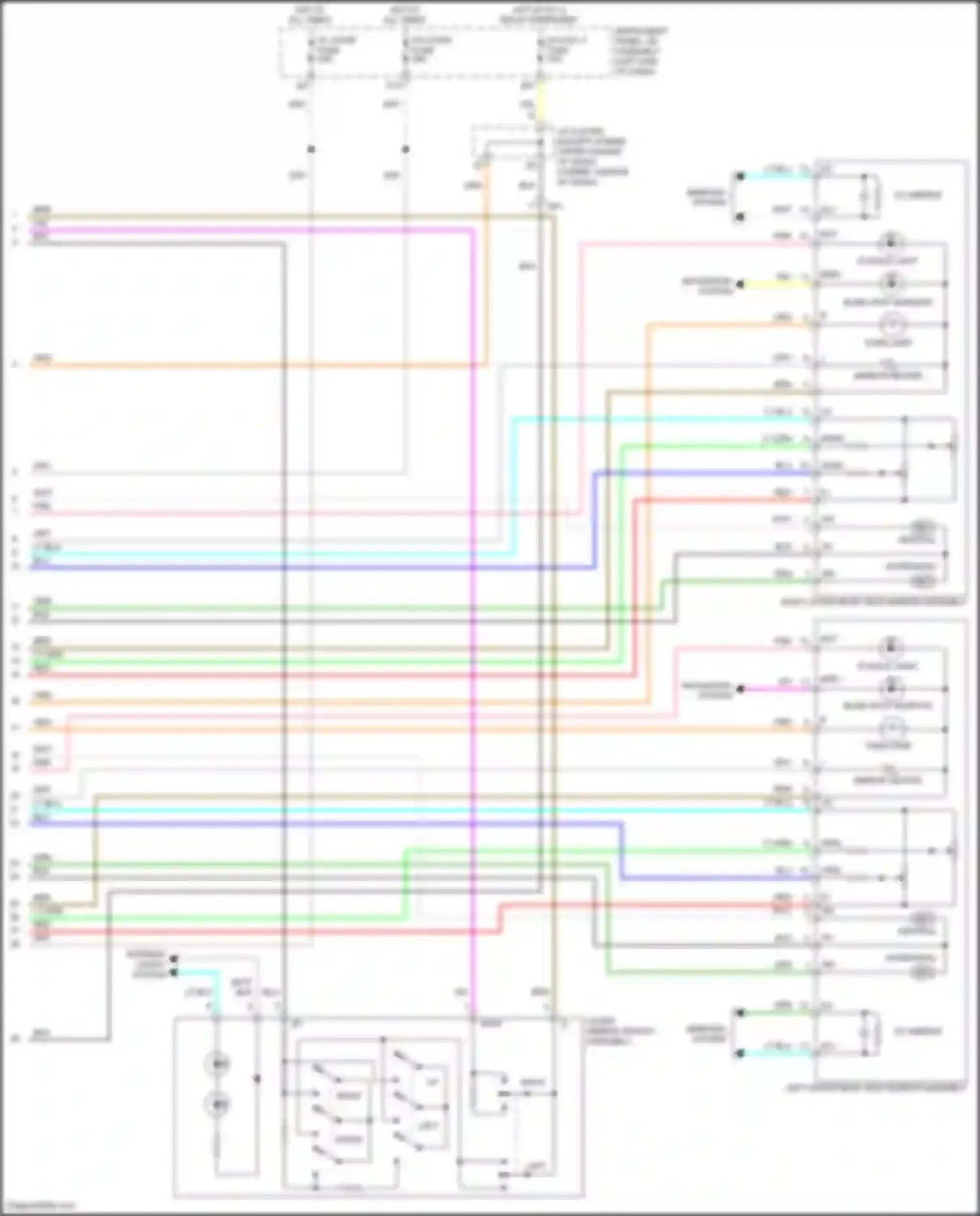 Wiring diagram mirrors system for Toyota Avalon XX40 facelift (2015-2018) (1 of 3)