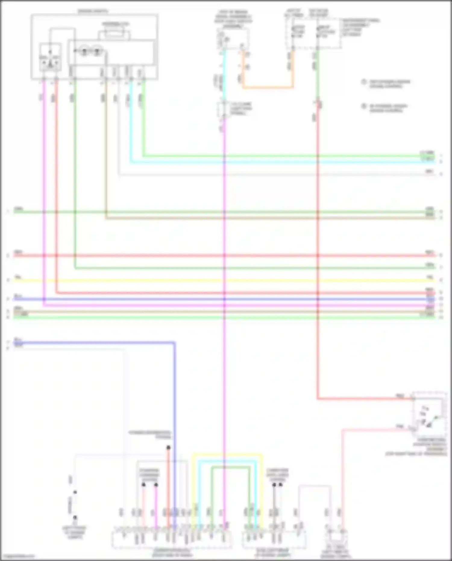 Wiring diagram power distribution system for Toyota Avalon XX40 facelift (2015-2018) (1 of 9)