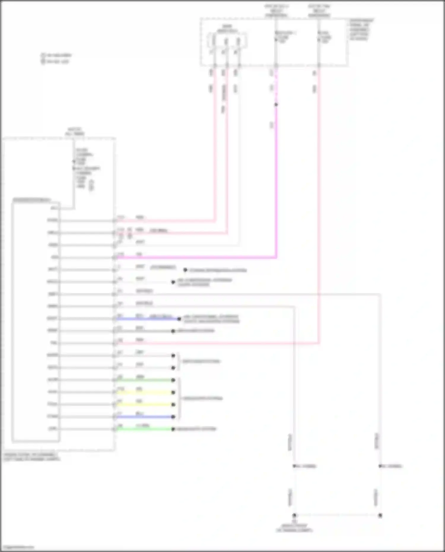 Wiring diagram power distribution system for Toyota Avalon XX40 facelift (2015-2018) (5 of 9)