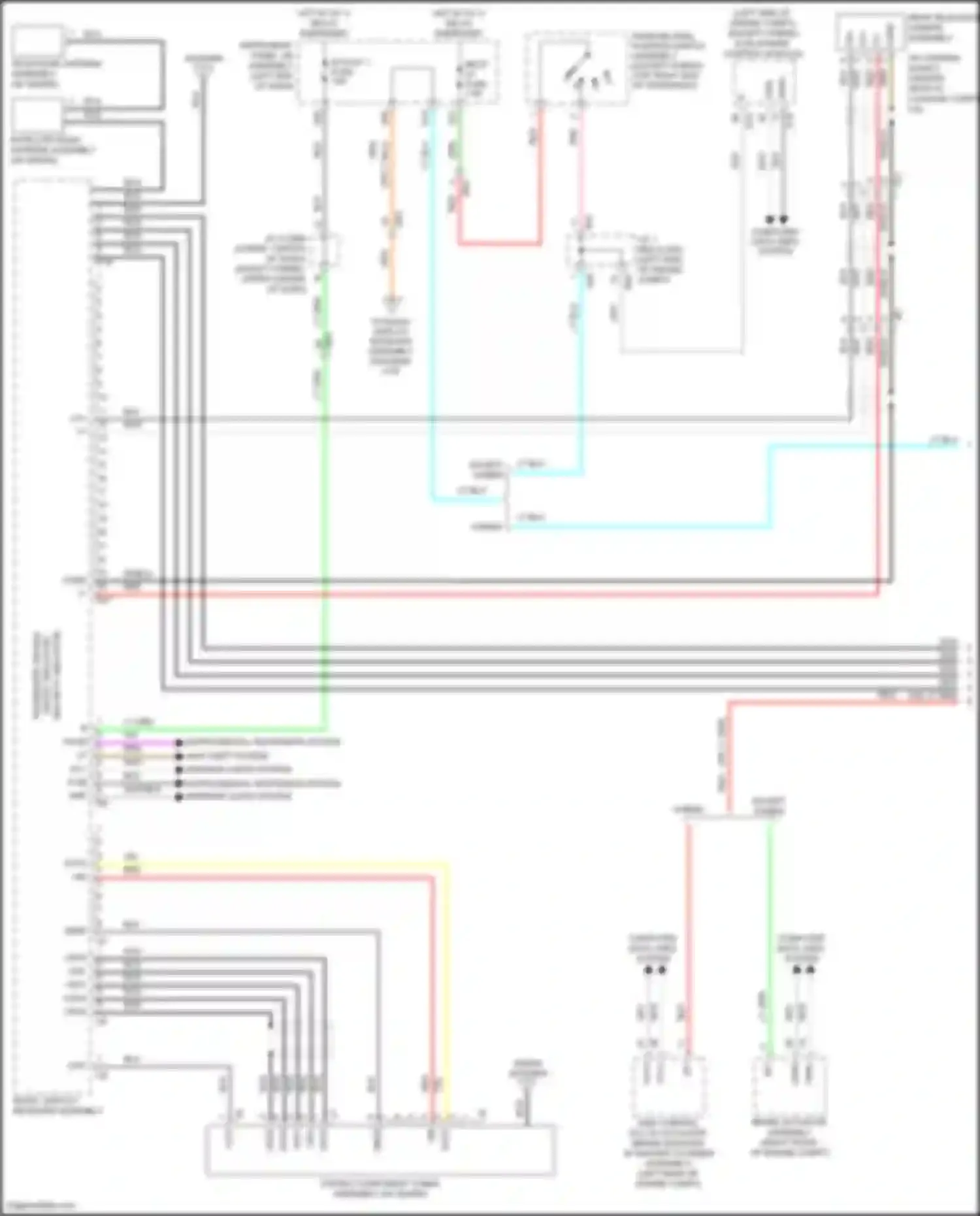 Wiring diagram radio, display receiver assembly for Toyota Avalon XX40 facelift (2015-2018) (13 of 21)