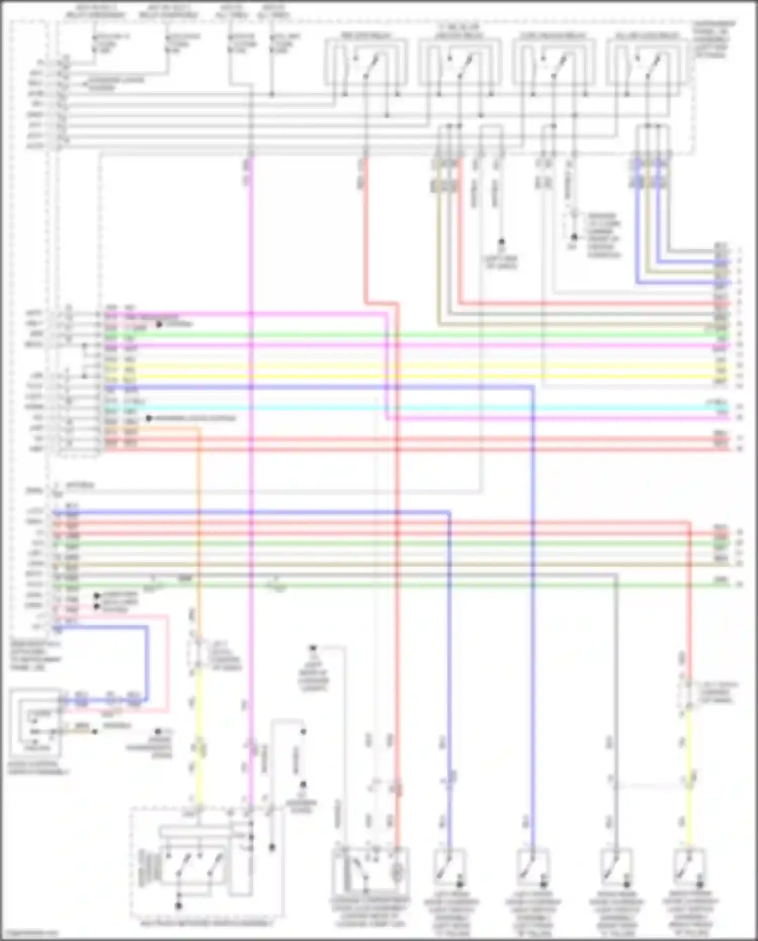 Wiring diagram right front door courtesy light switch assembly for Toyota Avalon XX40 facelift (2015-2018) (3 of 7)