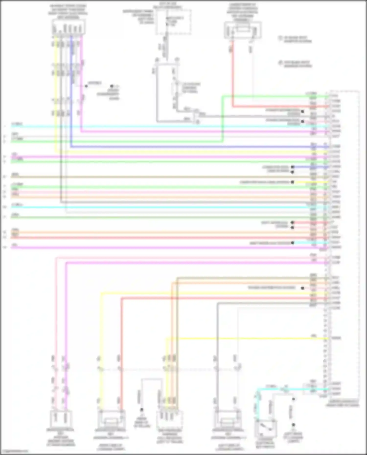 Wiring diagram right front electrical key antenna for Toyota Avalon XX40 facelift (2015-2018) (2 of 6)