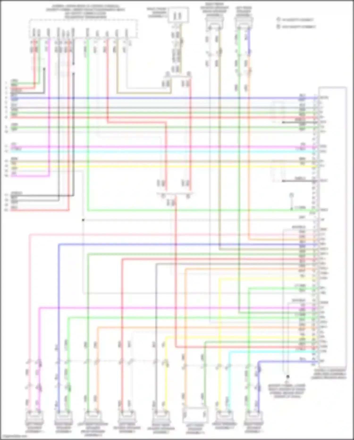Wiring diagram right front speaker assembly 2 for Toyota Avalon XX40 facelift (2015-2018) (1 of 8)