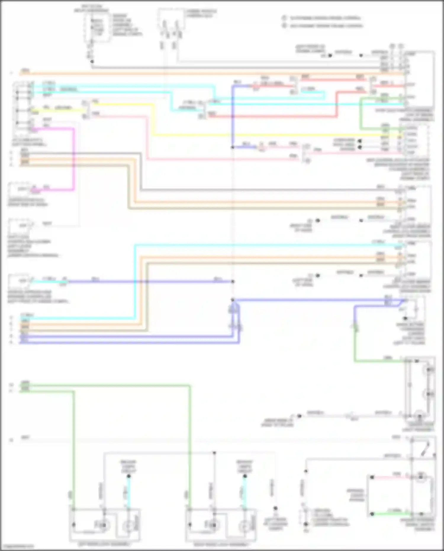 Wiring diagram right outer mirror control ecu assembly for Toyota Avalon XX40 facelift (2015-2018) (6 of 9)