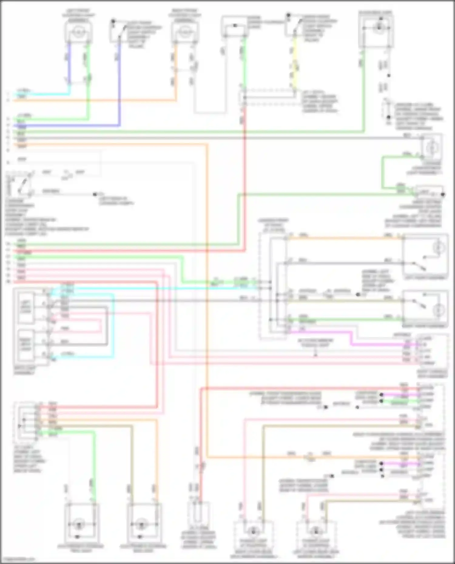 Wiring diagram right outer rear view mirror assembly for Toyota Avalon XX40 facelift (2015-2018) (2 of 12)