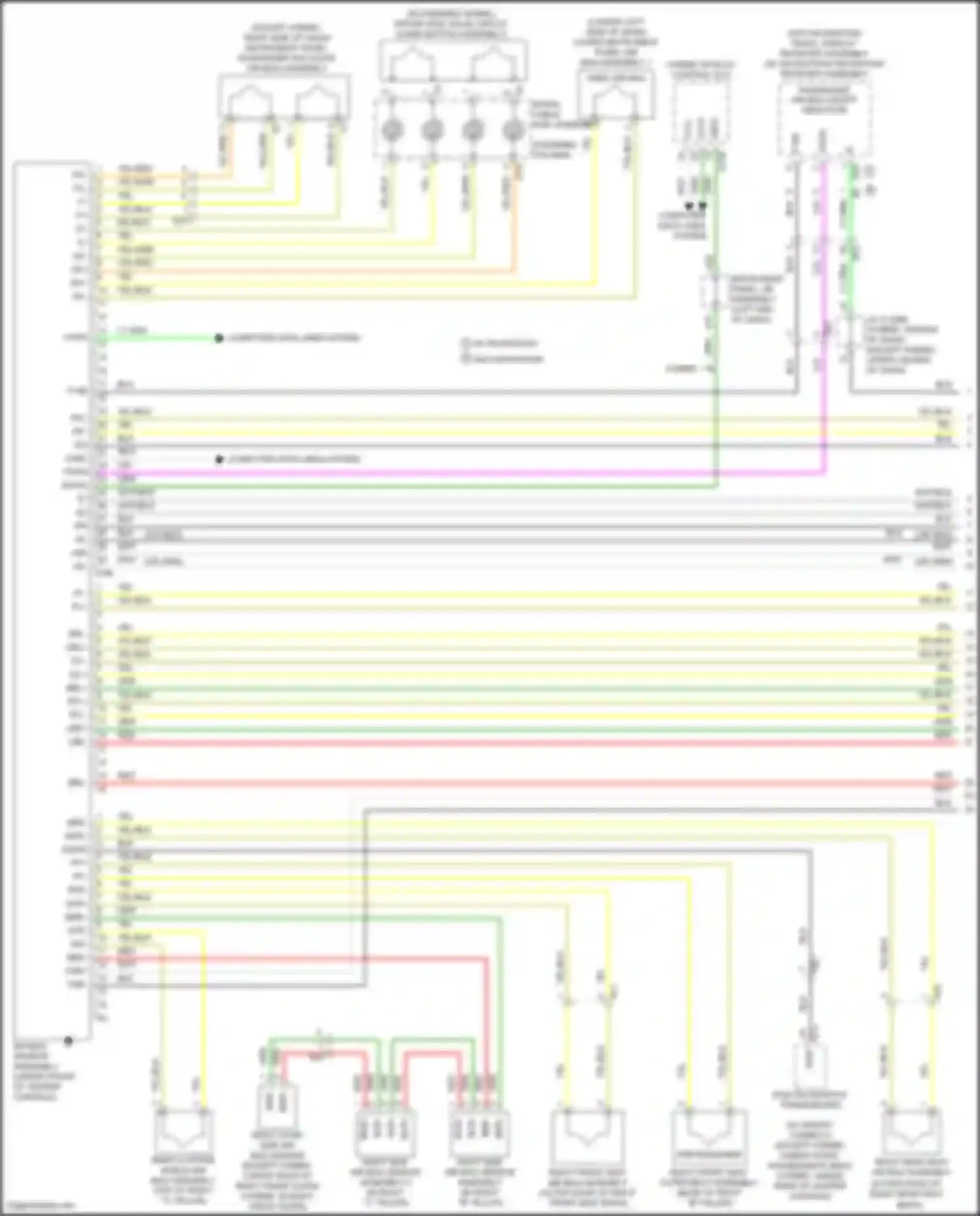 Wiring diagram right side air bag sensor assembly 2 for Toyota Avalon XX40 facelift (2015-2018) (1 of 1)
