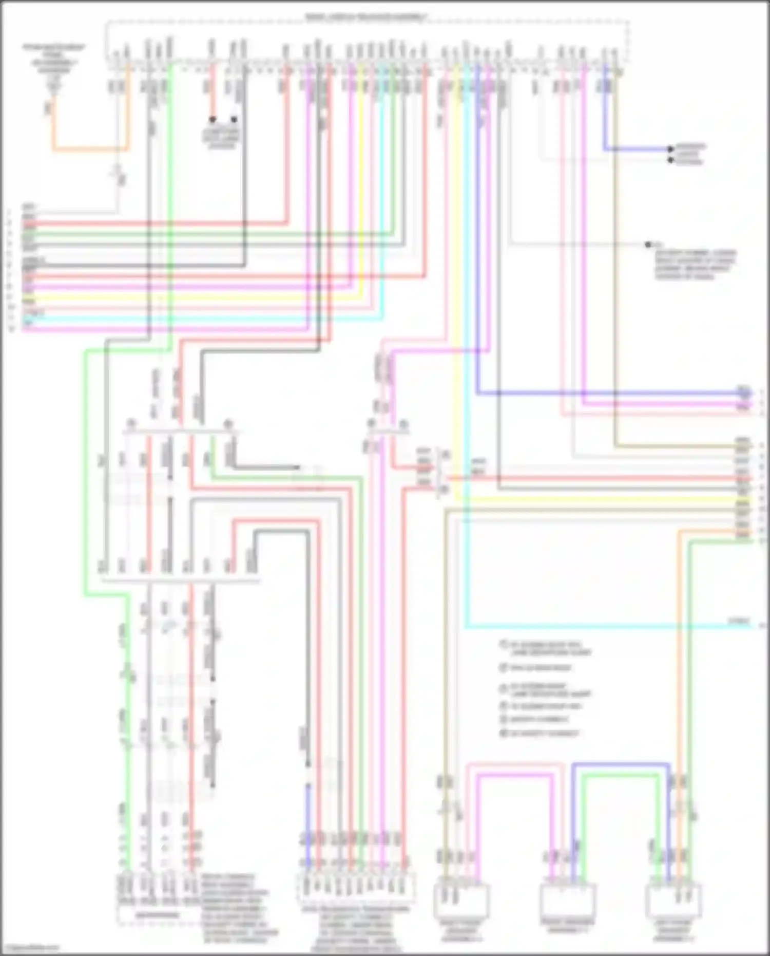 Wiring diagram roof console box assembly for Toyota Avalon XX40 facelift (2015-2018) (2 of 9)