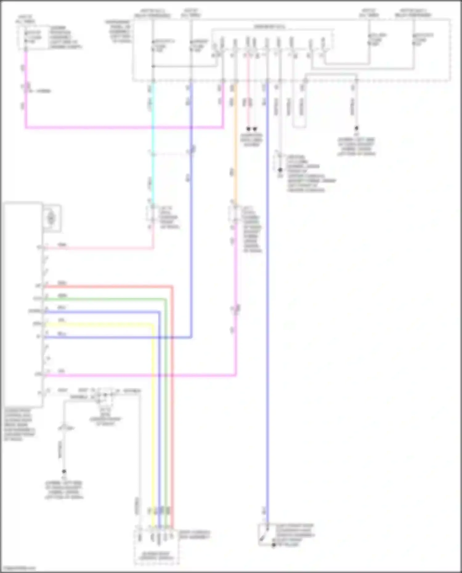Wiring diagram roof console box assembly for Toyota Avalon XX40 facelift (2015-2018) (8 of 9)