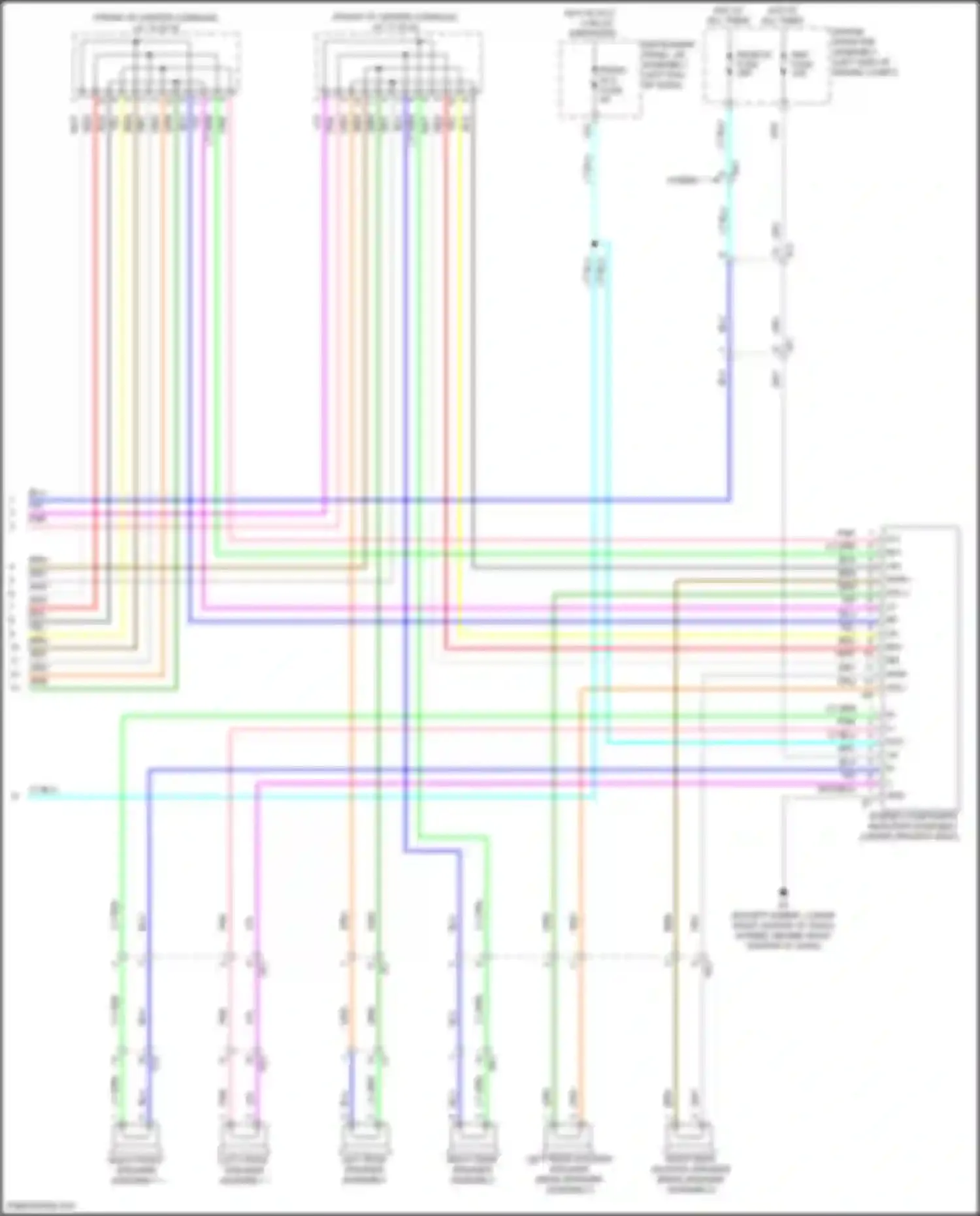 Wiring diagram stereo component amplifier assembly for Toyota Avalon XX40 facelift (2015-2018) (3 of 8)