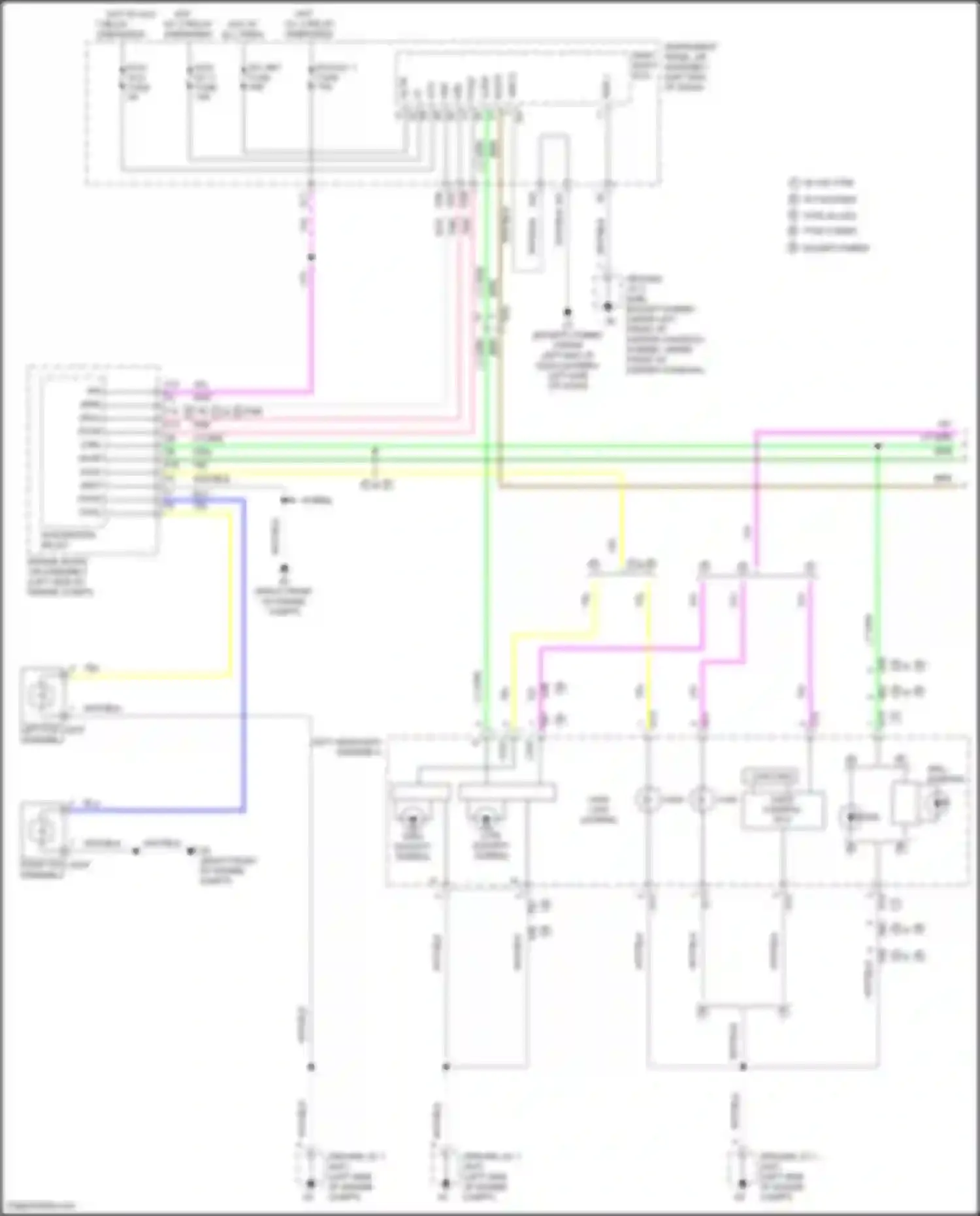 Wiring diagram w/ hid type w/ halogen type w/ led type hybrid for Toyota Avalon XX40 facelift (2015-2018) (1 of 2)
