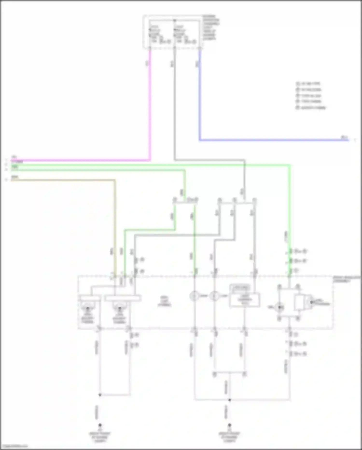 Wiring diagram w/ hid type w/ halogen type w/ led type hybrid for Toyota Avalon XX40 facelift (2015-2018) (2 of 2)