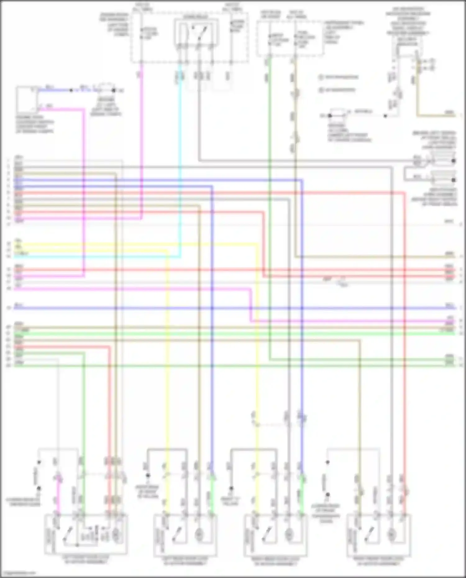 Wiring diagram w/ navigation for Toyota Avalon XX40 facelift (2015-2018) (1 of 11)