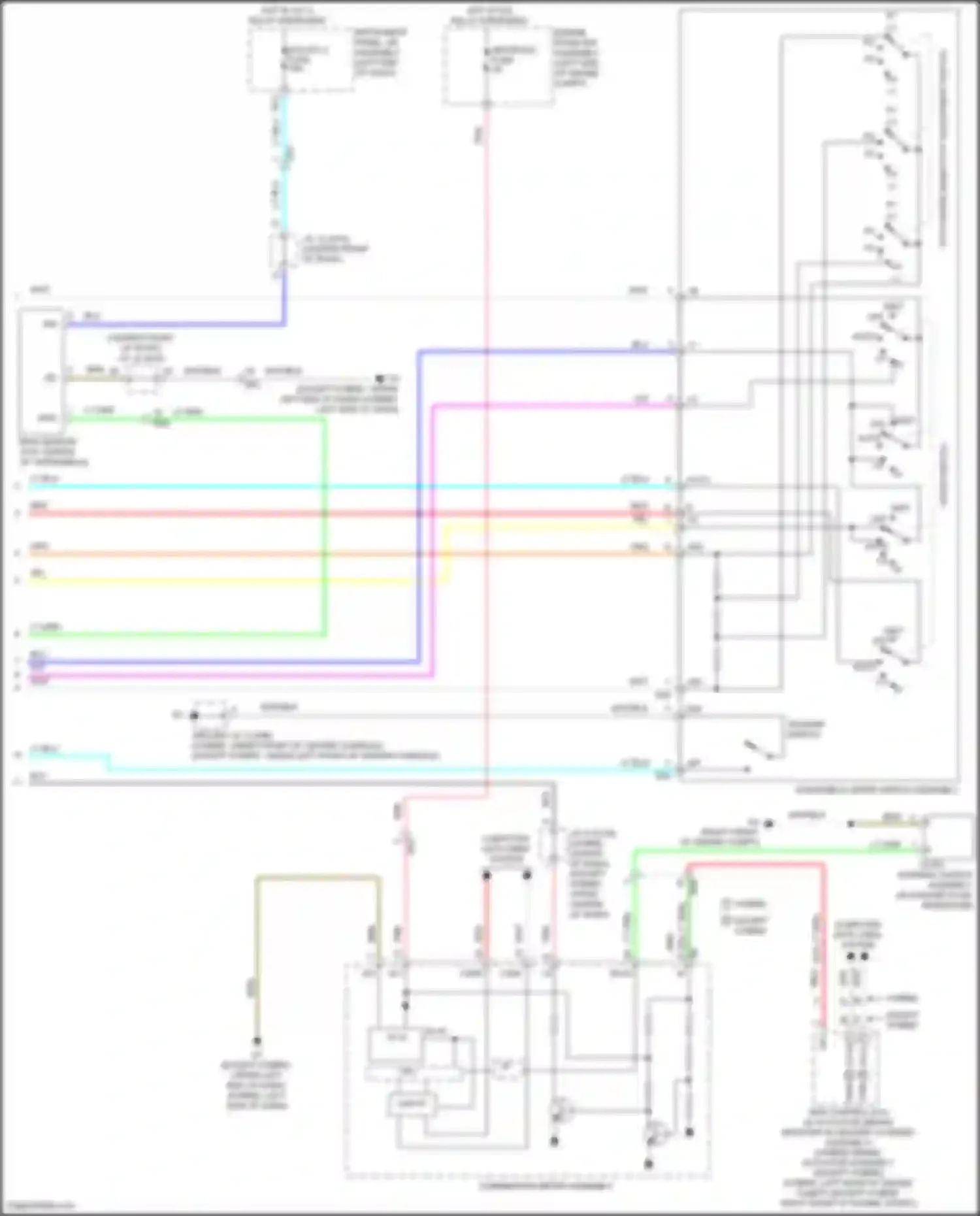 Wiring diagram warning switch assembly for Toyota Avalon XX40 facelift (2015-2018) (1 of 1)