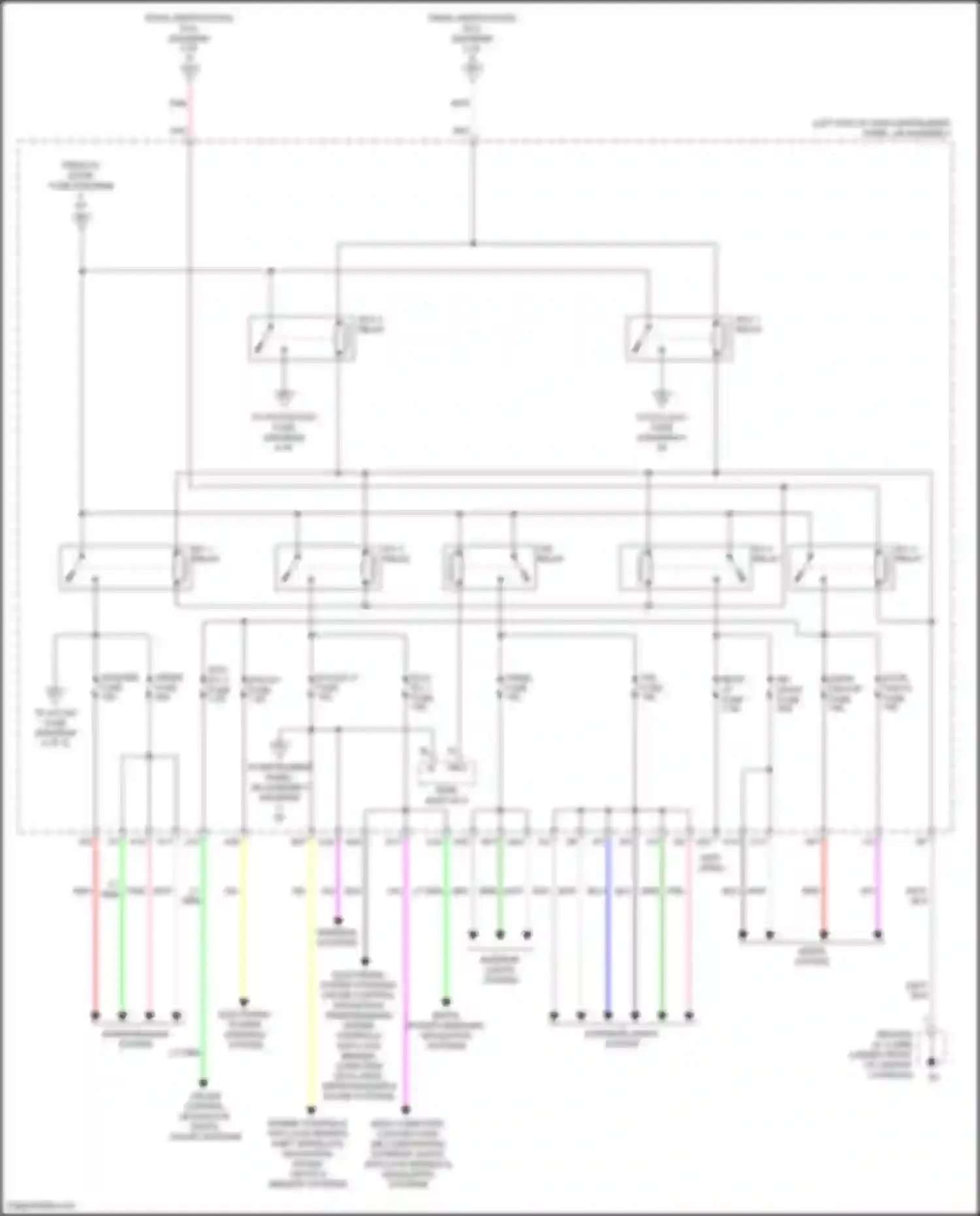 Wiring diagram warning systems for Toyota Avalon XX40 facelift (2015-2018) (6 of 6)