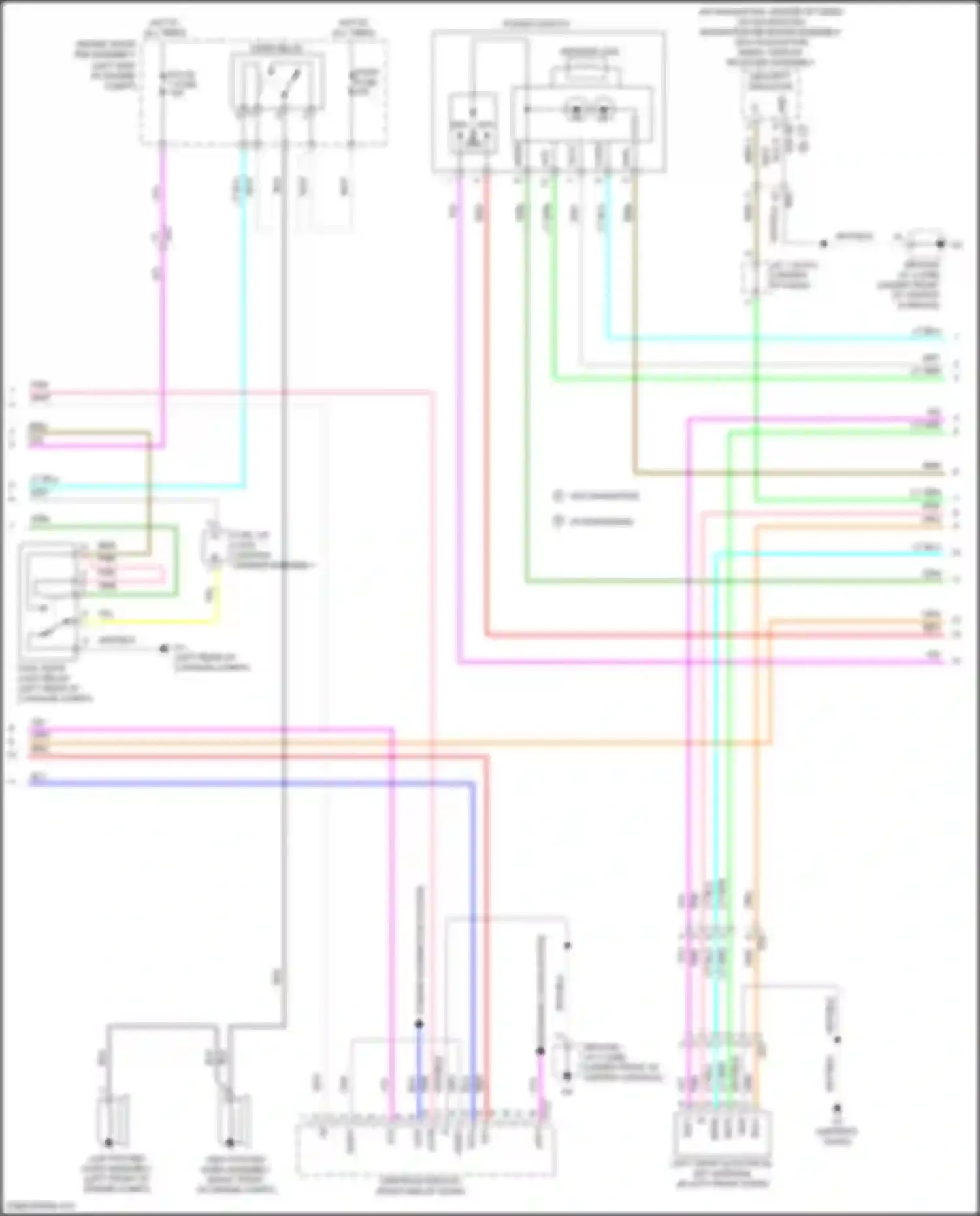 Wiring diagram w/o navigation for Toyota Avalon XX40 facelift (2015-2018) (2 of 14)