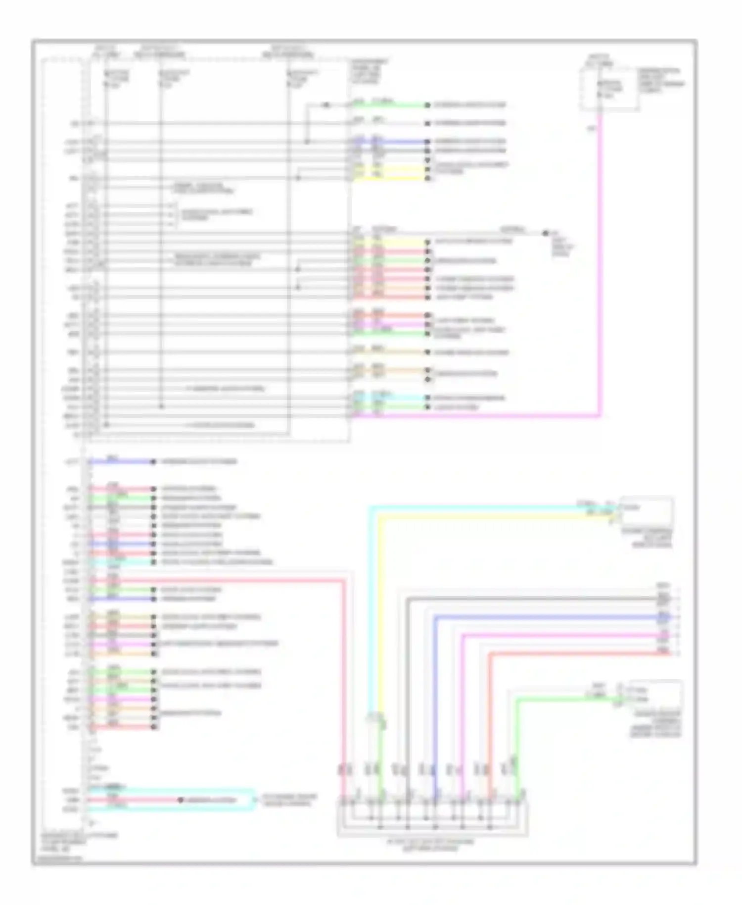 Avalon Toyota XX40 (2012-2015): Body ecu circuit, except hybrid (1 of 2)
