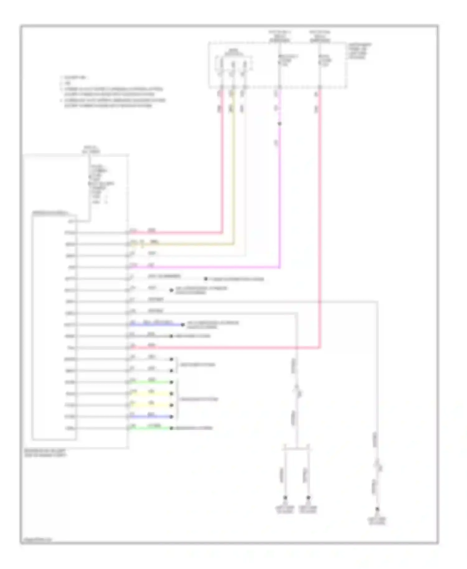 Avalon Toyota XX40 (2012-2015): Integration control and panel circuit