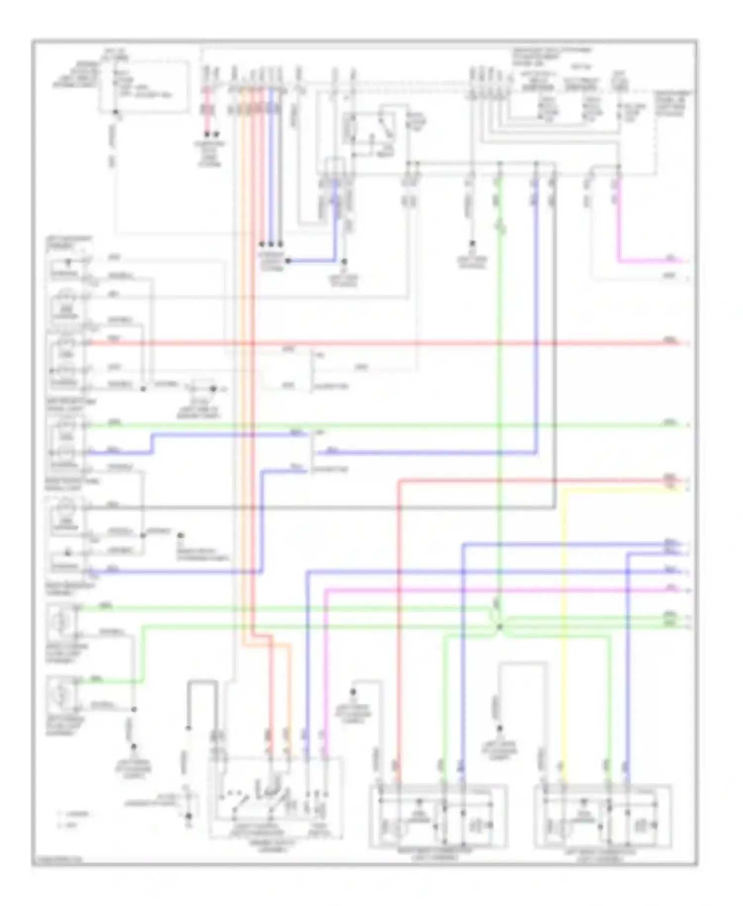 Avalon Toyota XX40 (2012-2015): Exterior lamps circuit, except hybrid (1 of 3)