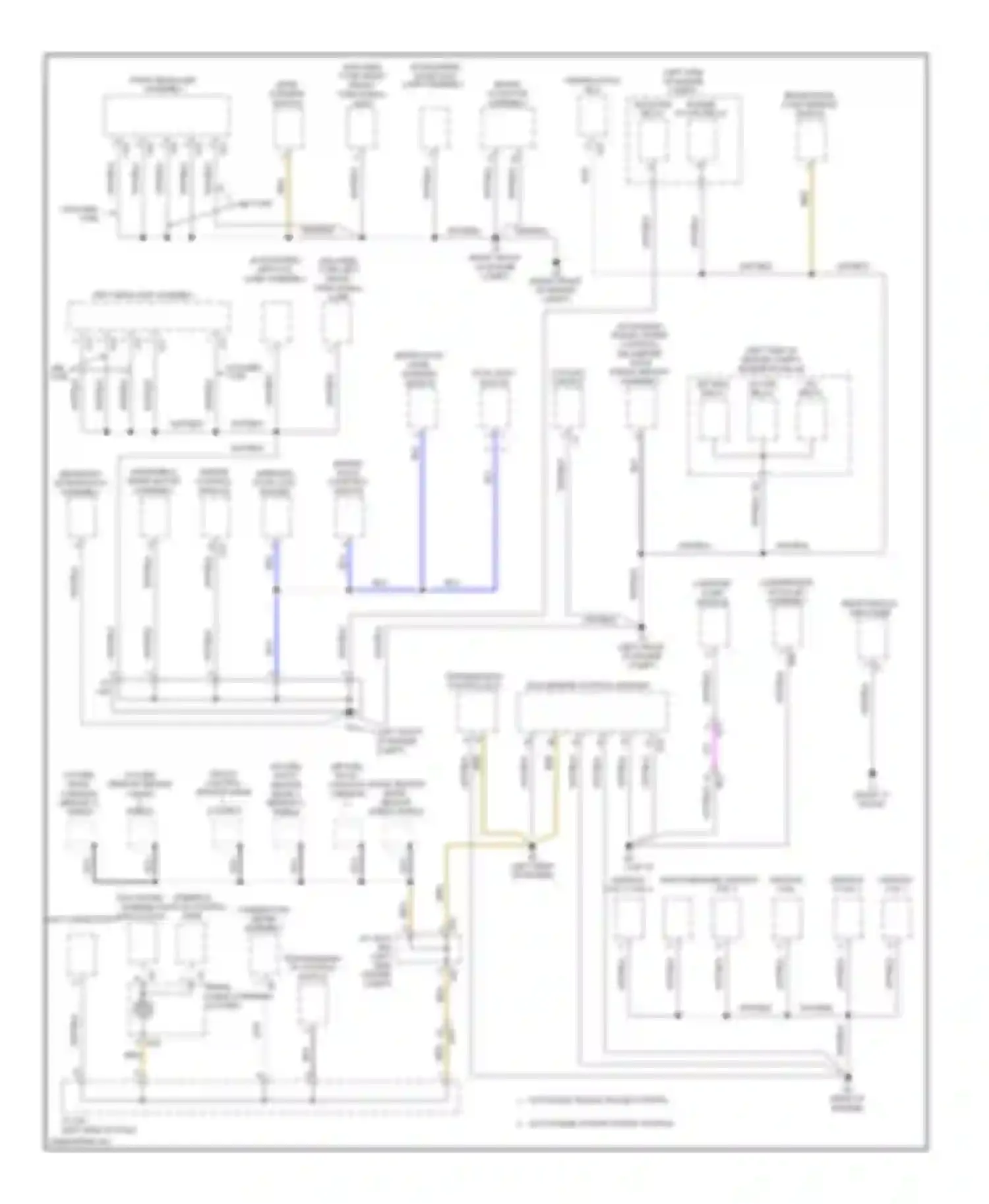 Avalon Toyota XX40 (2012-2015): Ground distribution circuit, except hybrid (1 of 4)