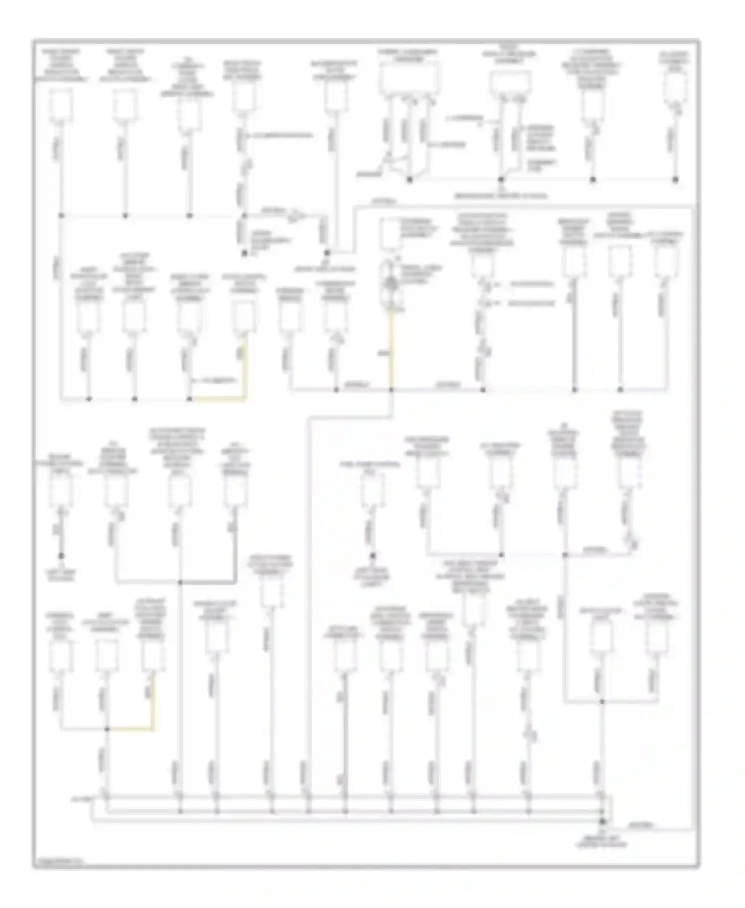 Avalon Toyota XX40 (2012-2015): Ground distribution circuit, except hybrid (3 of 4)