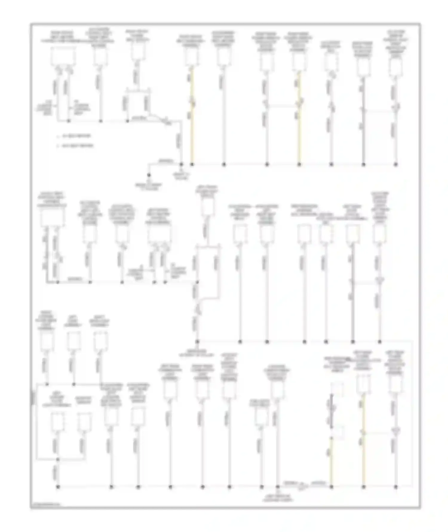 Avalon Toyota XX40 (2012-2015): Ground distribution circuit, except hybrid (4 of 4)