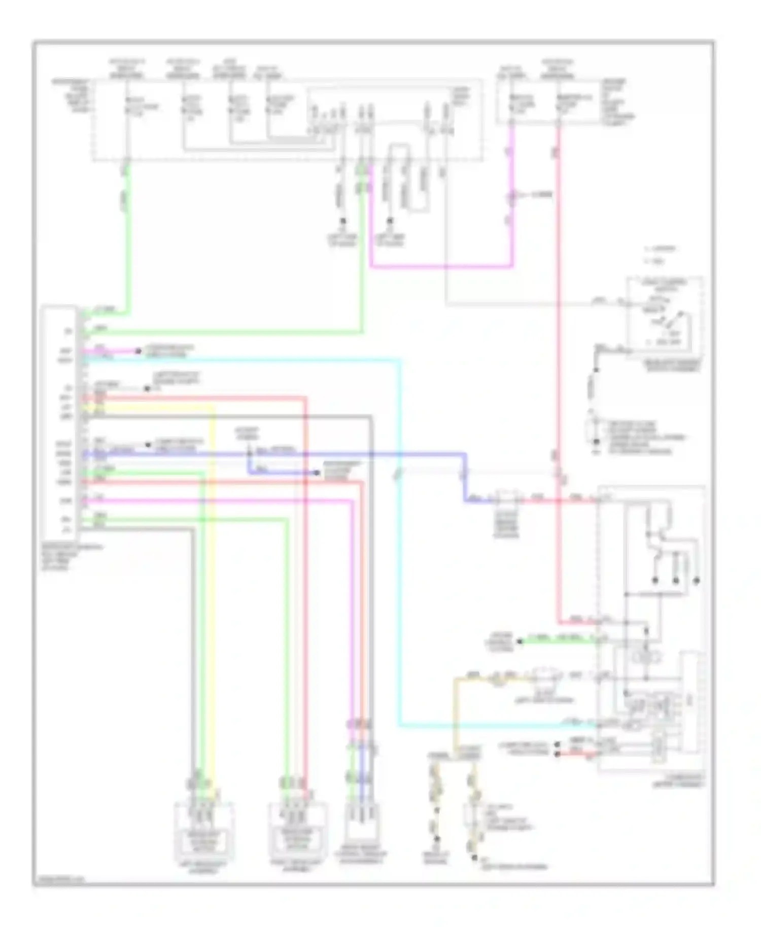Avalon Toyota XX40 (2012-2015): Headlamp beam adjustment circuit