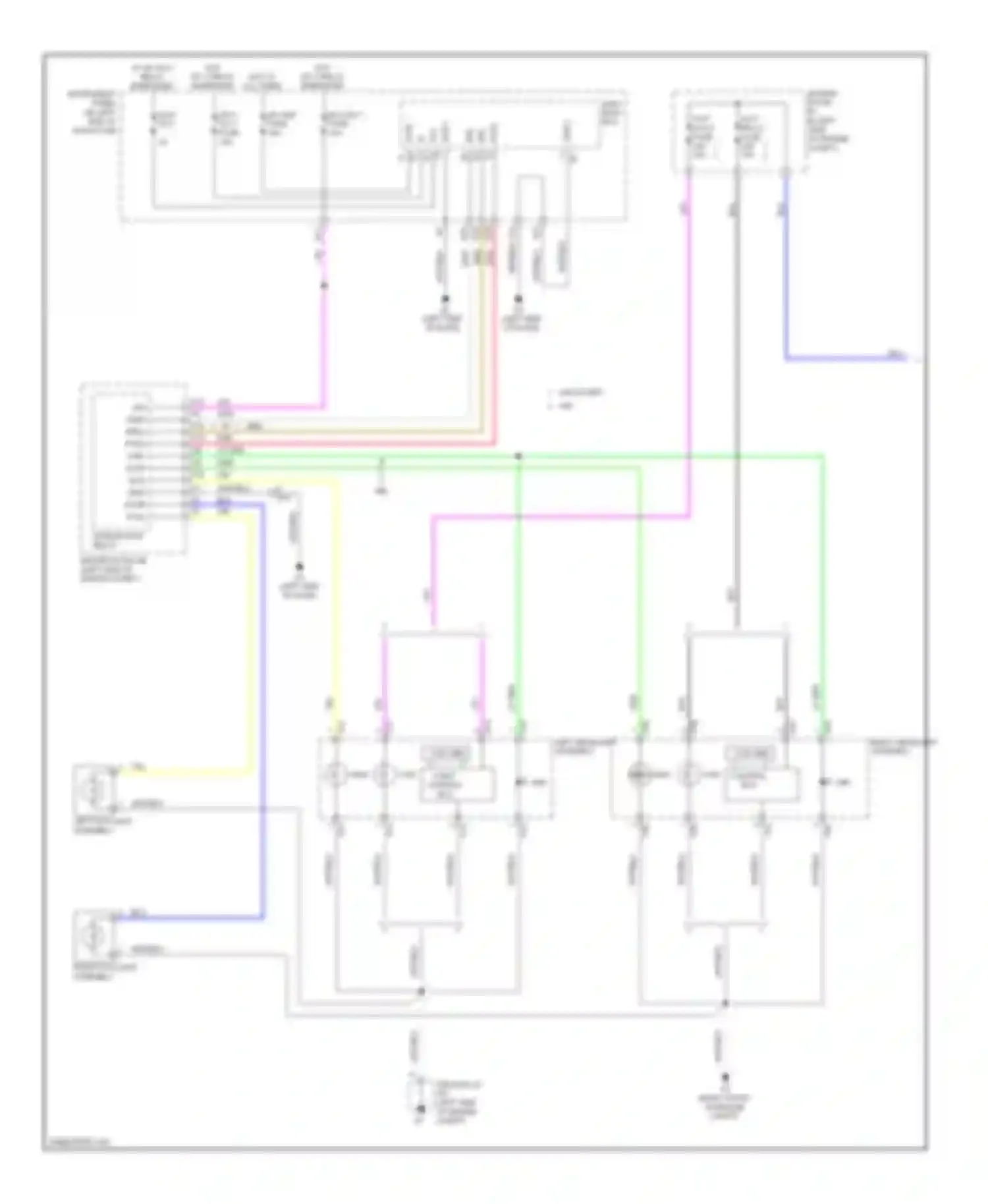 Avalon Toyota XX40 (2012-2015): Headlamps & fog lamps circuit (1 of 2)