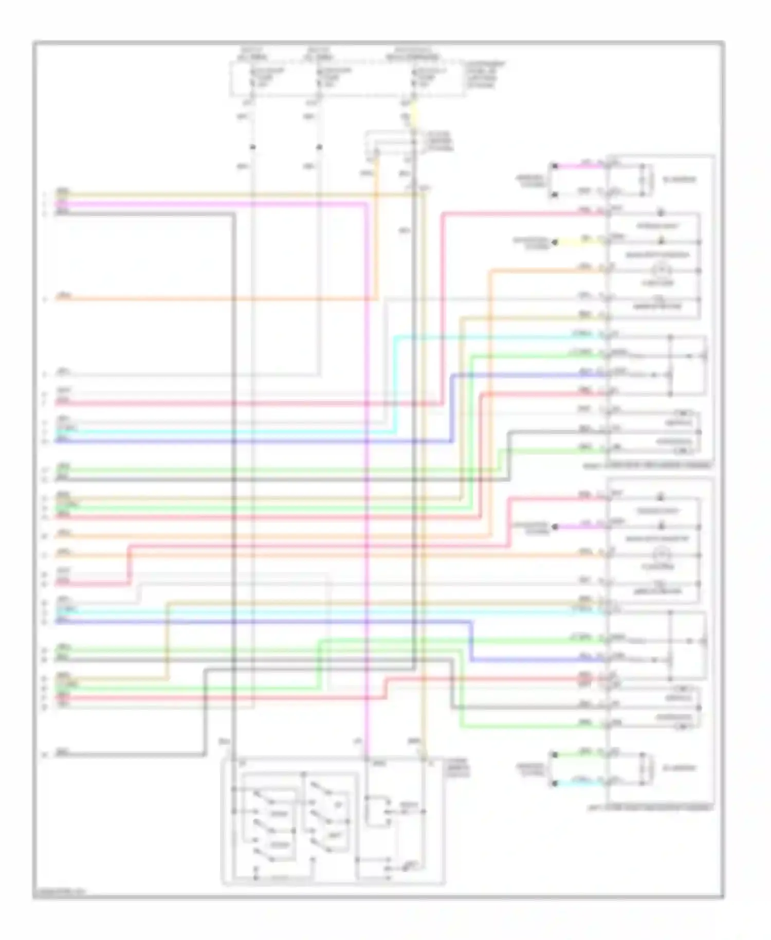 Avalon Toyota XX40 (2012-2015): Memory mirrors circuit (2 of 2)