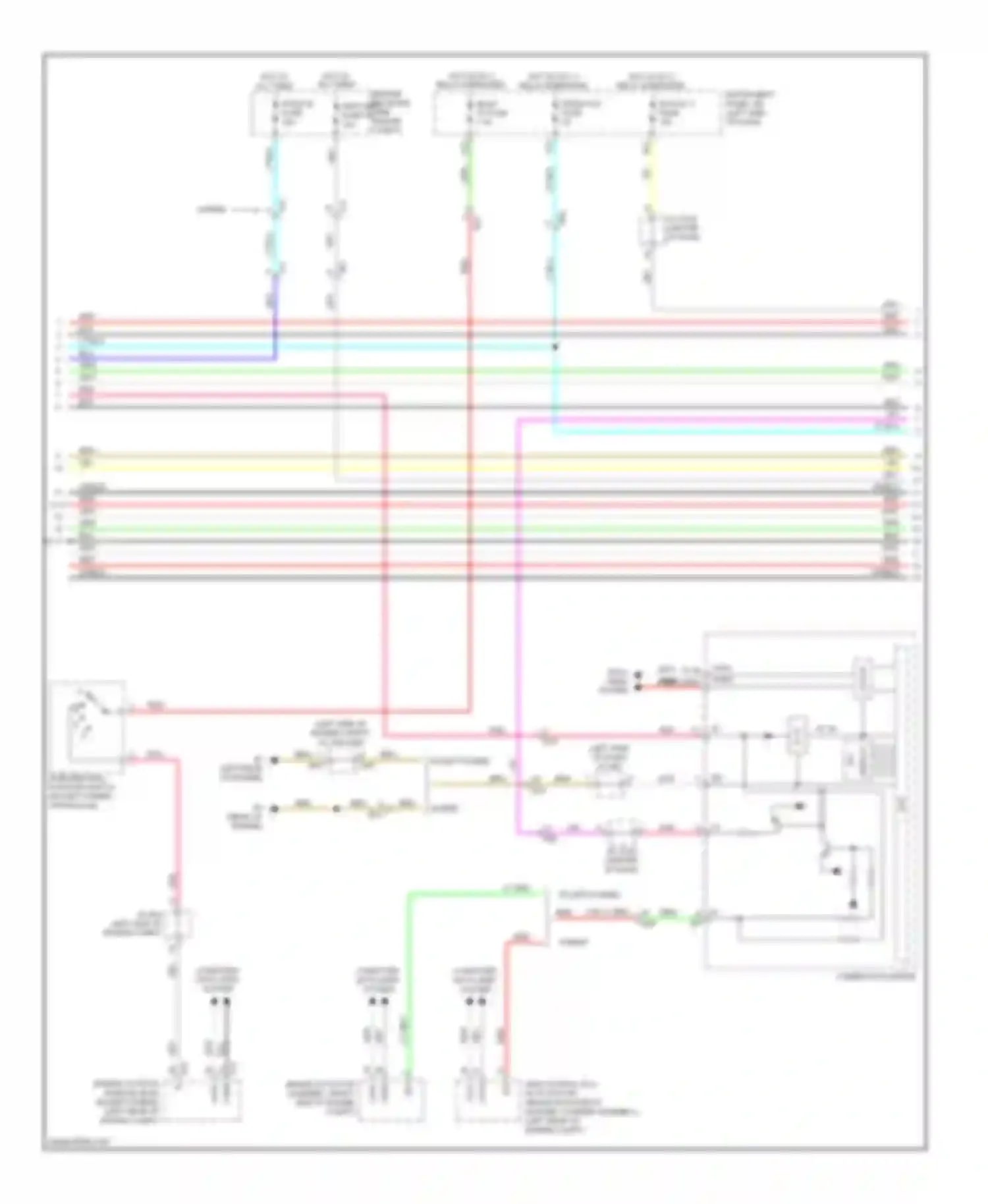 Avalon Toyota XX40 (2012-2015): Navigation circuit, 11-speaker with navigation receiver type (2 of 4)