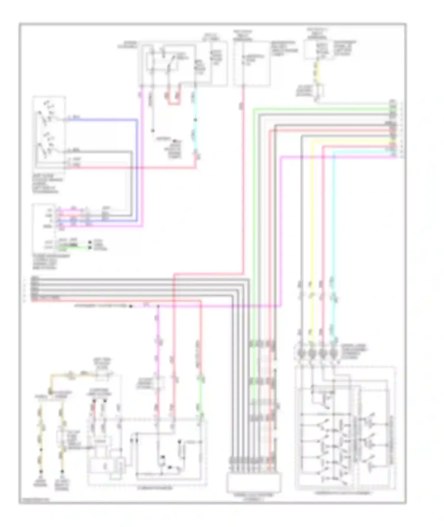 Avalon Toyota XX40 (2012-2015): Navigation circuit, 9-speaker (2 of 4)