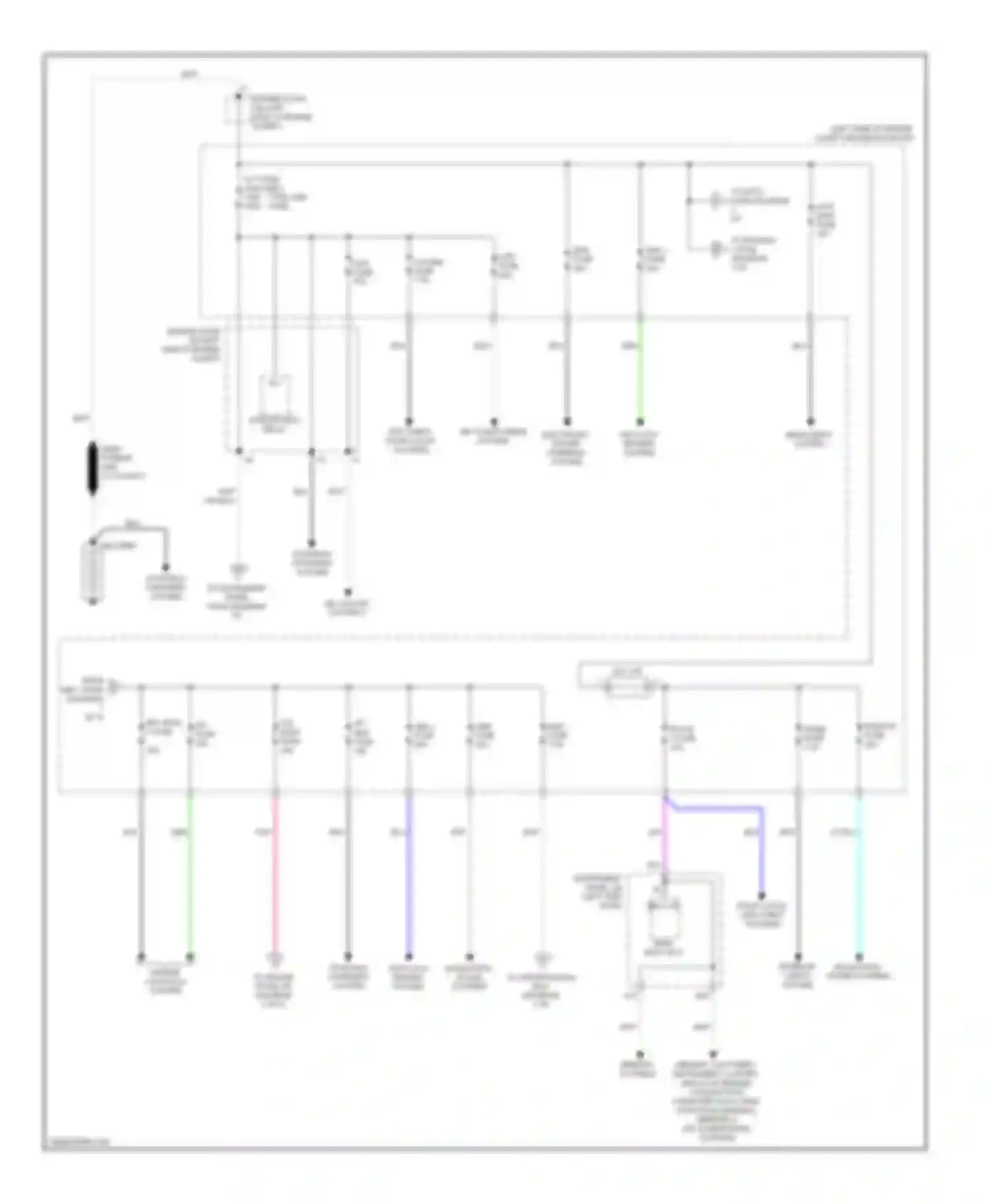 Avalon Toyota XX40 (2012-2015): Power distribution circuit, except hybrid (1 of 5)