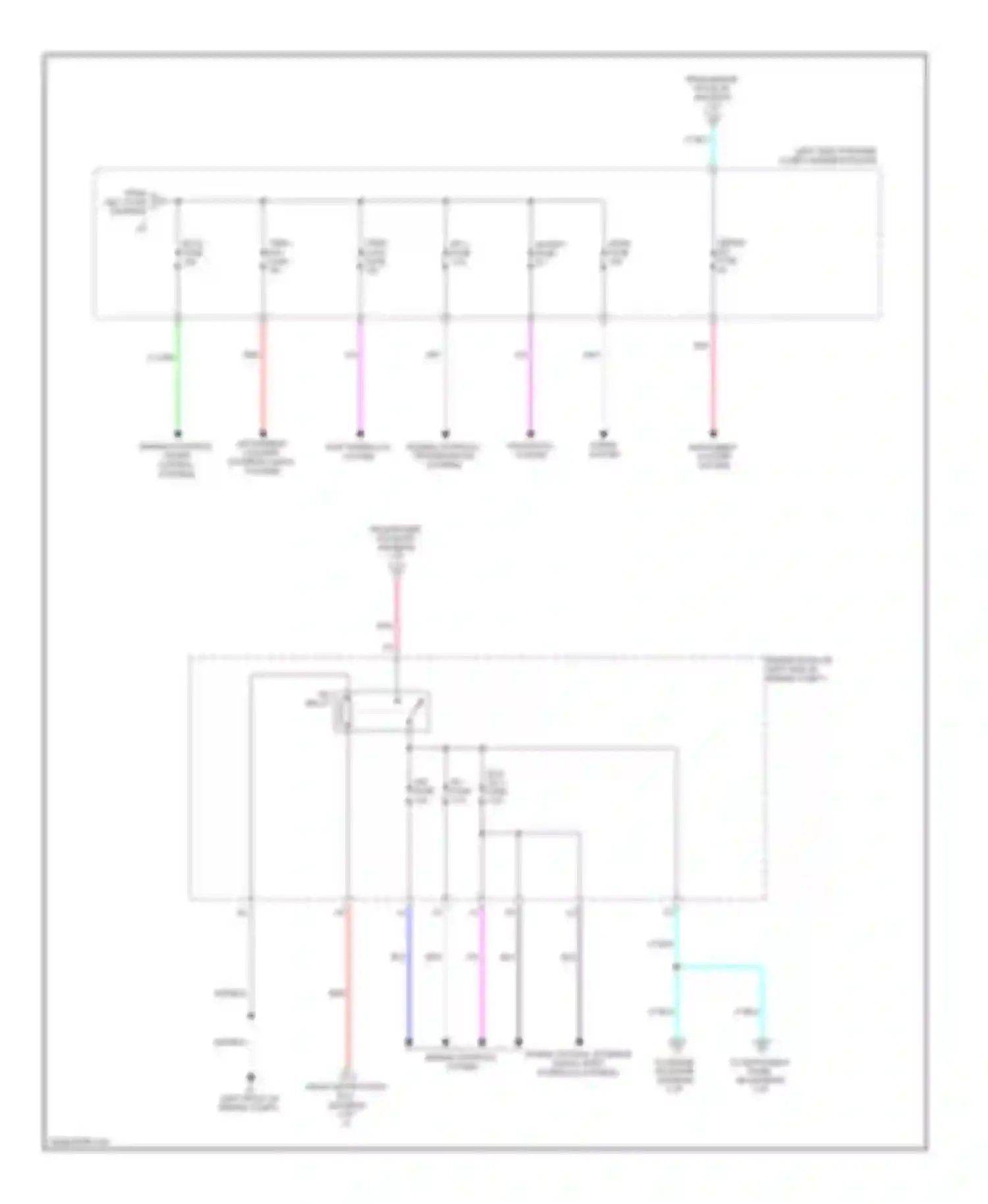 Avalon Toyota XX40 (2012-2015): Power distribution circuit, except hybrid (2 of 5)