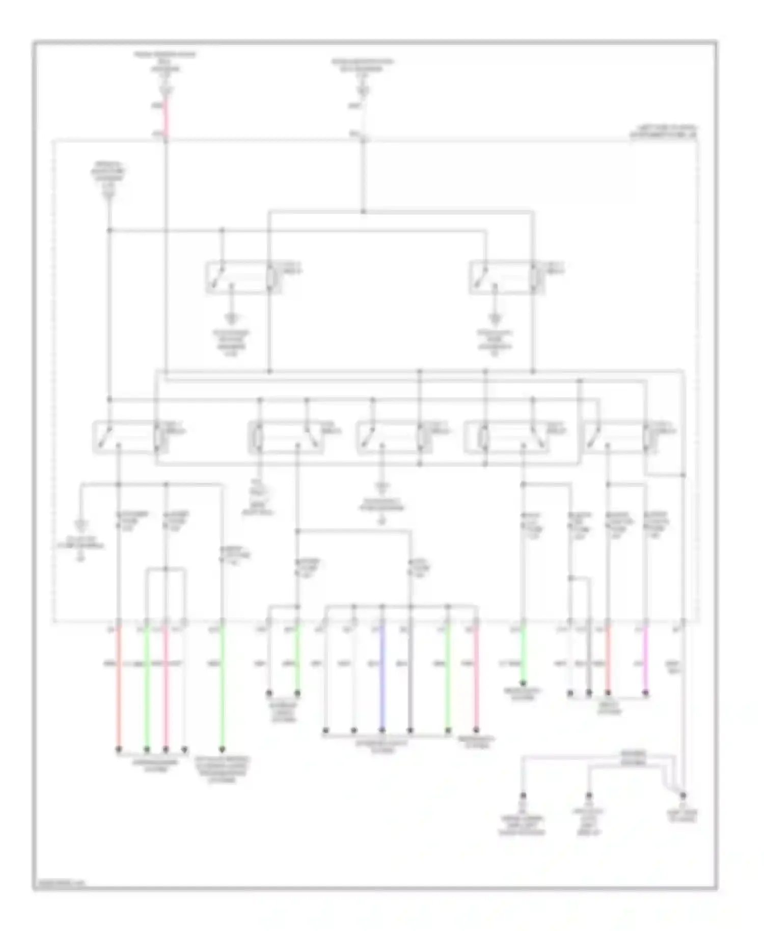 Avalon Toyota XX40 (2012-2015): Power distribution circuit, except hybrid (5 of 5)