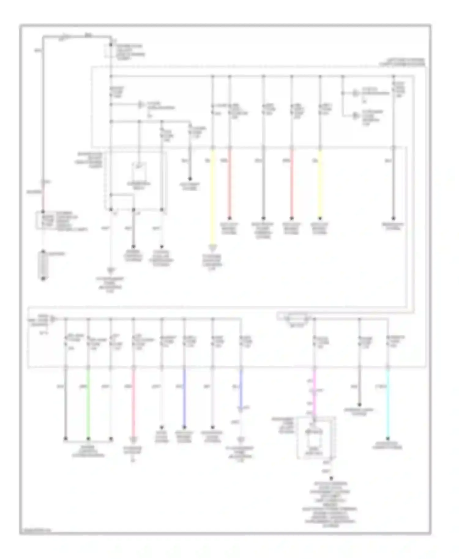 Avalon Toyota XX40 (2012-2015): Power distribution circuit, hybrid (1 of 5)