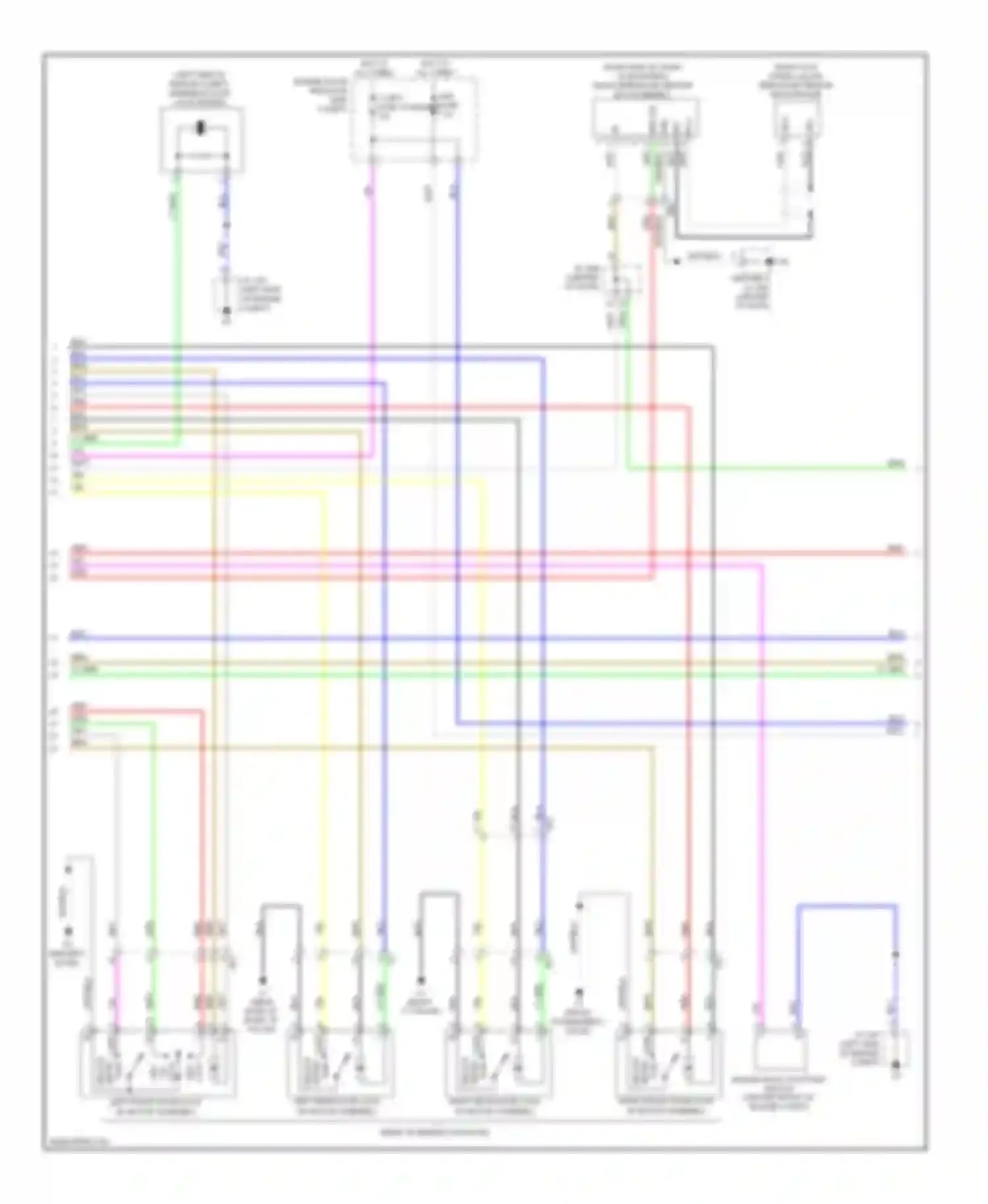 Avalon Toyota XX40 (2012-2015): Power door locks circuit, except hybrid with smart key system (2 of 5)