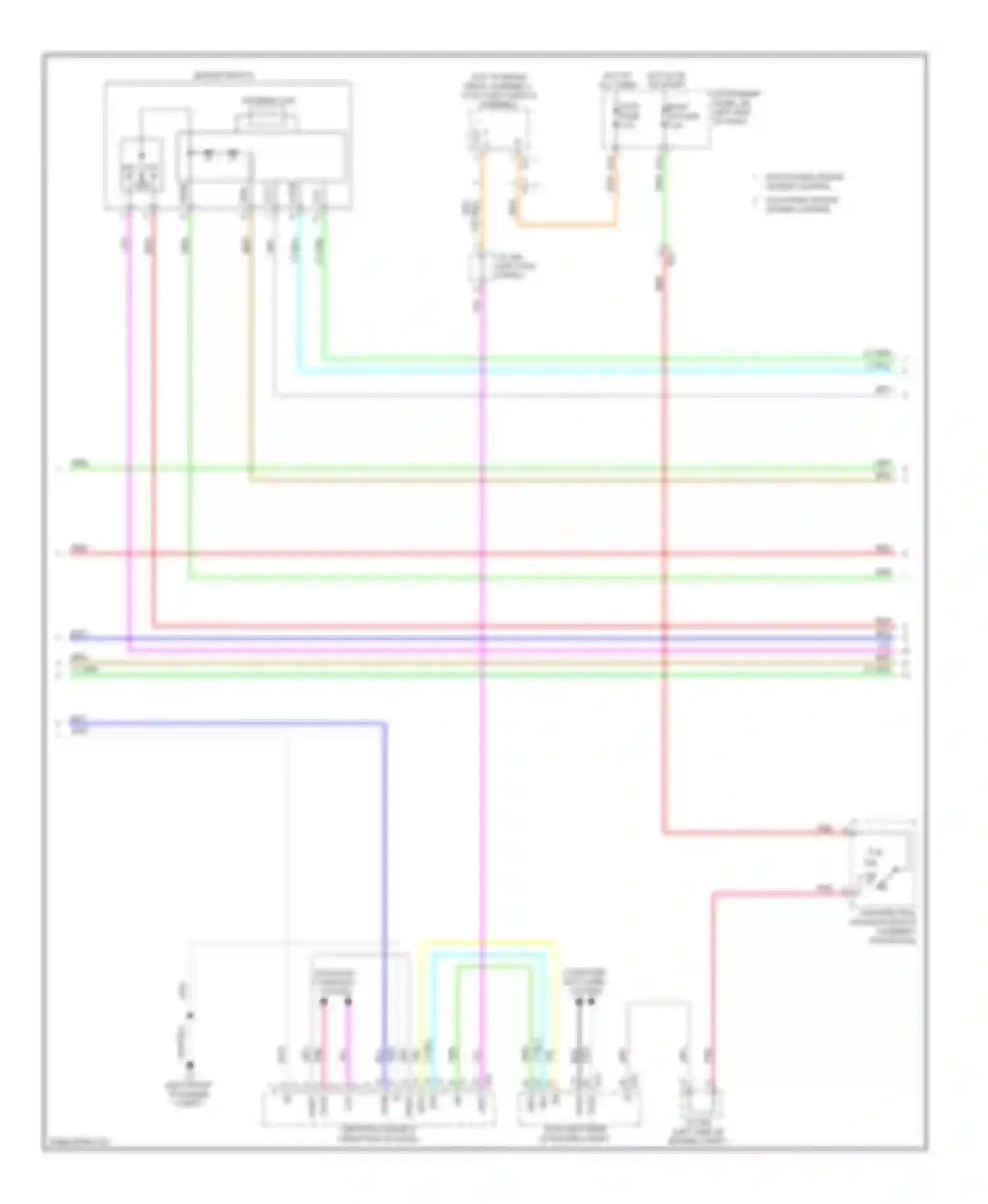 Avalon Toyota XX40 (2012-2015): Power door locks circuit, except hybrid with smart key system (3 of 5)