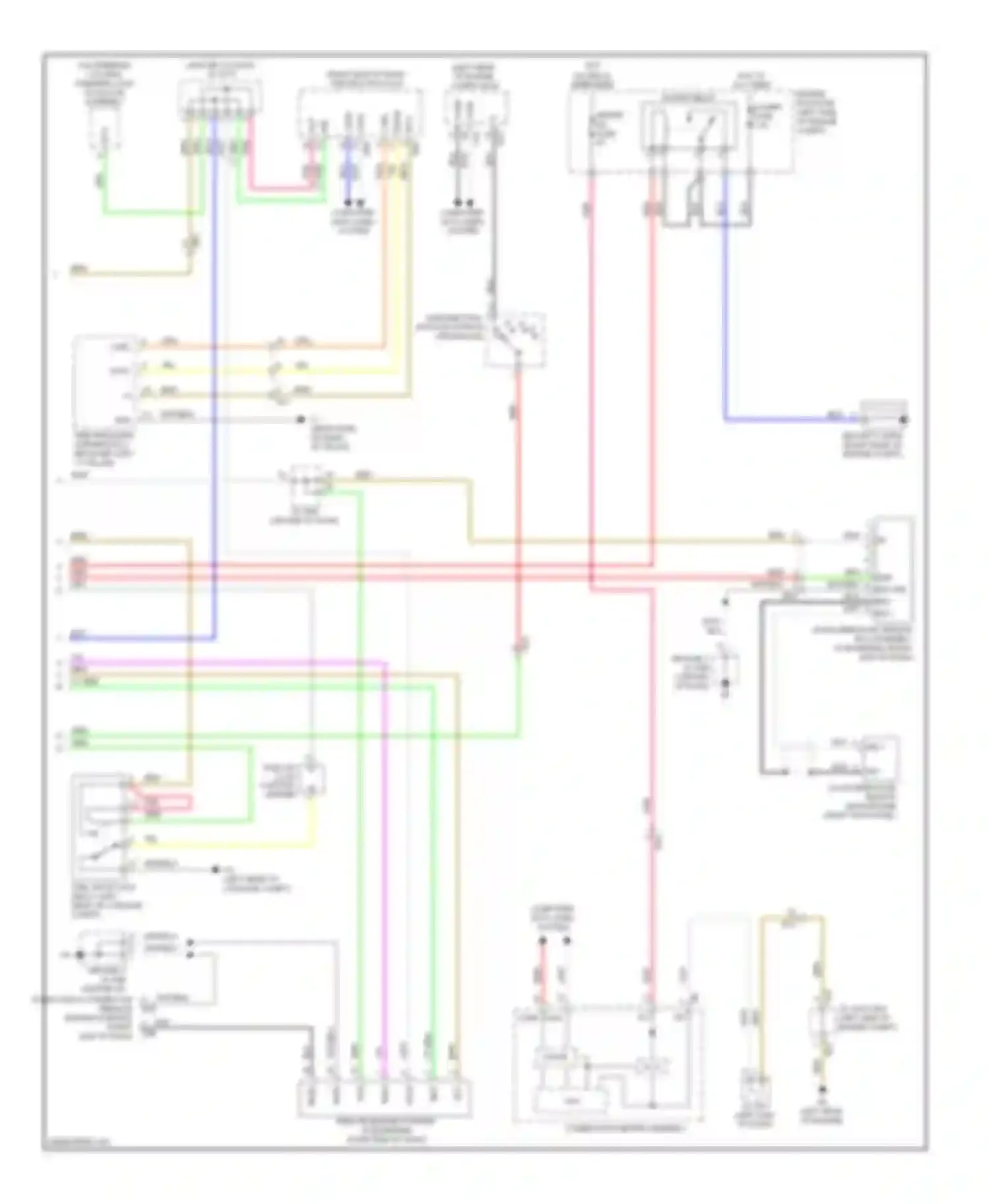 Avalon Toyota XX40 (2012-2015): Power door locks circuit, except hybrid without smart key system (3 of 3)