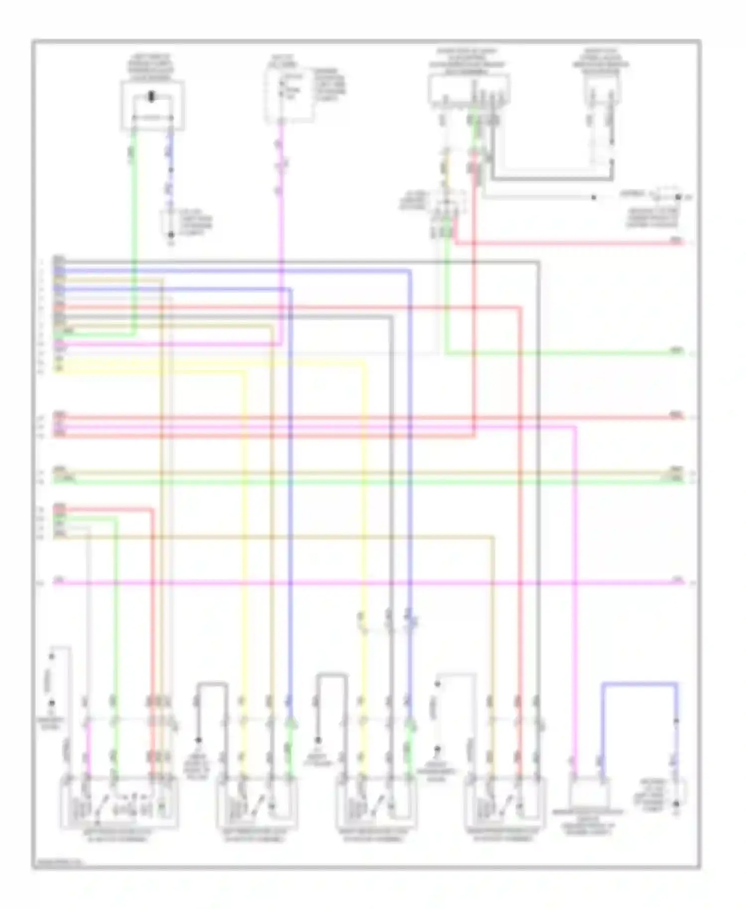 Avalon Toyota XX40 (2012-2015): Power door locks circuit, hybrid with smart key system (2 of 5)