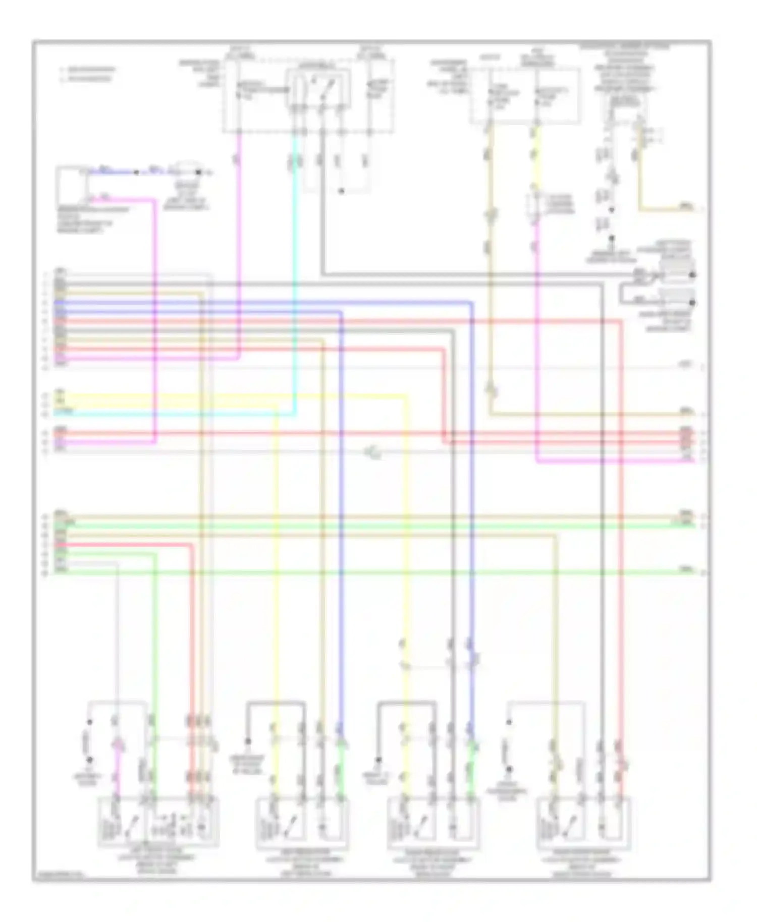 Avalon Toyota XX40 (2012-2015): Power door locks circuit, hybrid without smart key system (2 of 3)