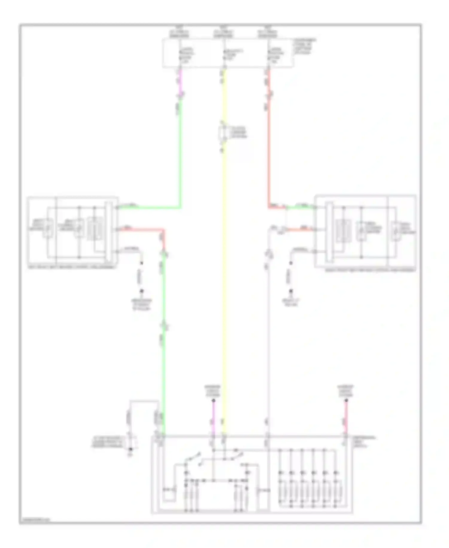Avalon Toyota XX40 (2012-2015): Front heated seats circuit, except hybrid without climate control seat