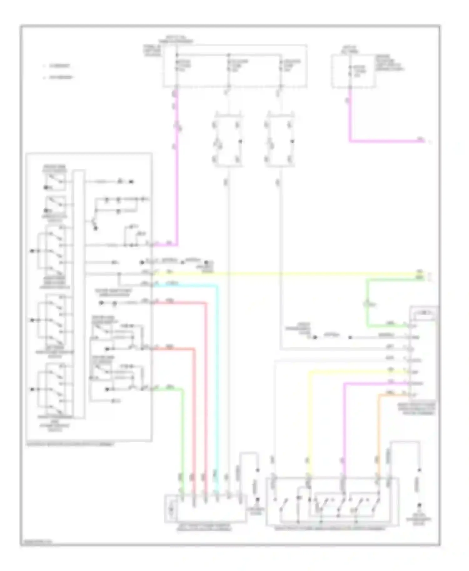 Avalon Toyota XX40 (2012-2015): Power windows circuit (1 of 2)