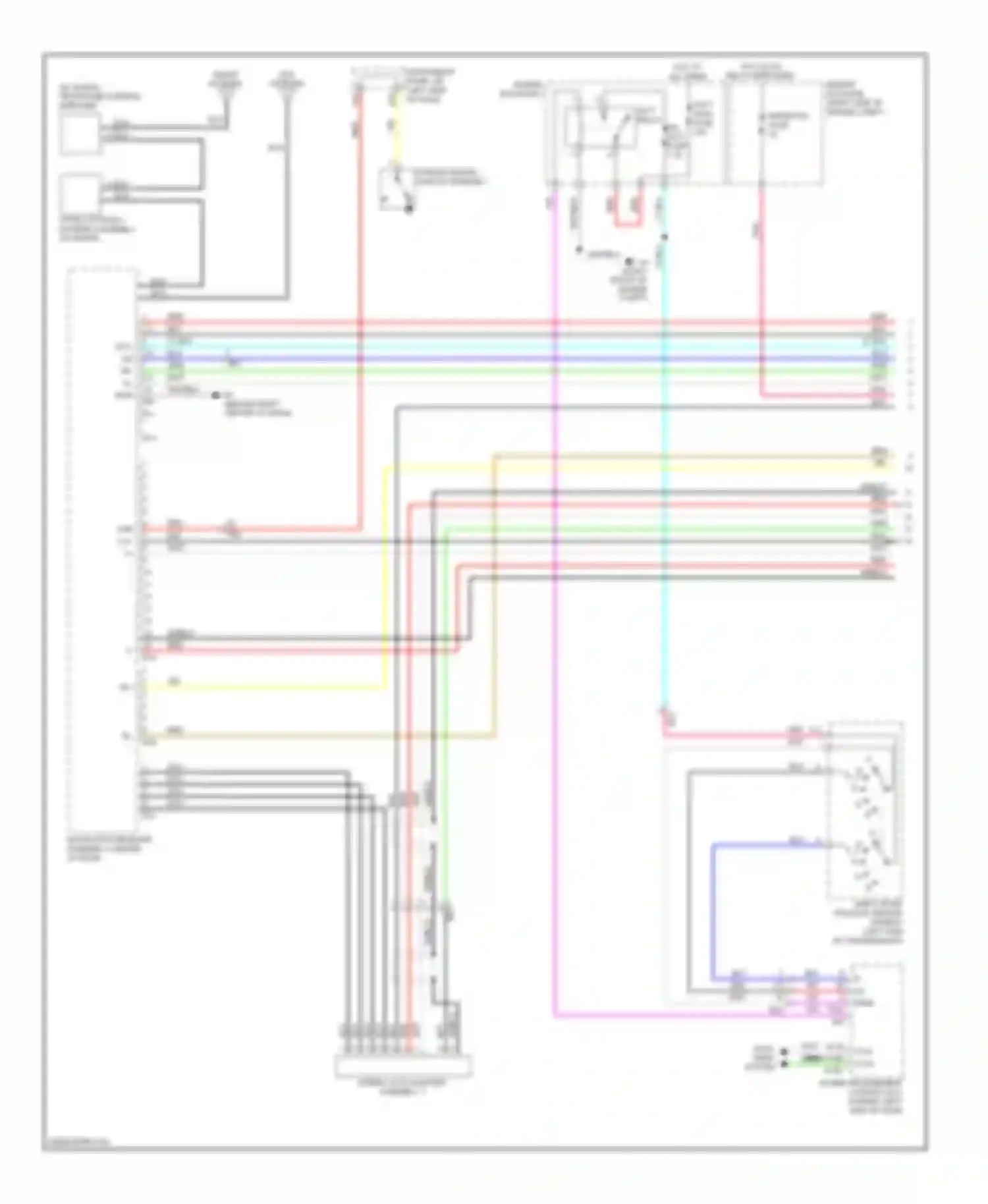 Avalon Toyota XX40 (2012-2015): 11-speaker system circuit, with navigation receiver type (1 of 4)