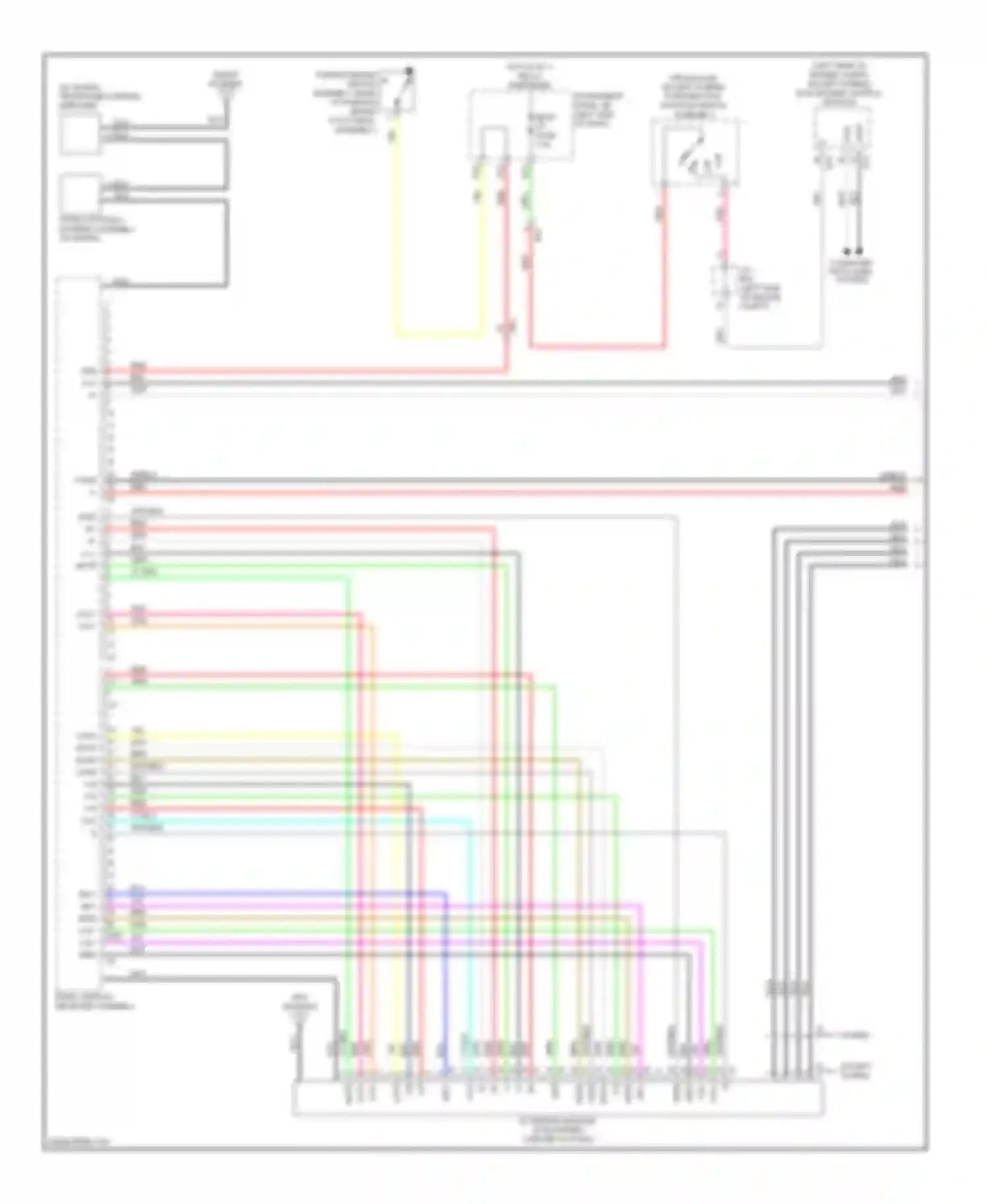 Avalon Toyota XX40 (2012-2015): 11-speaker system circuit, without navigation receiver type (1 of 5)