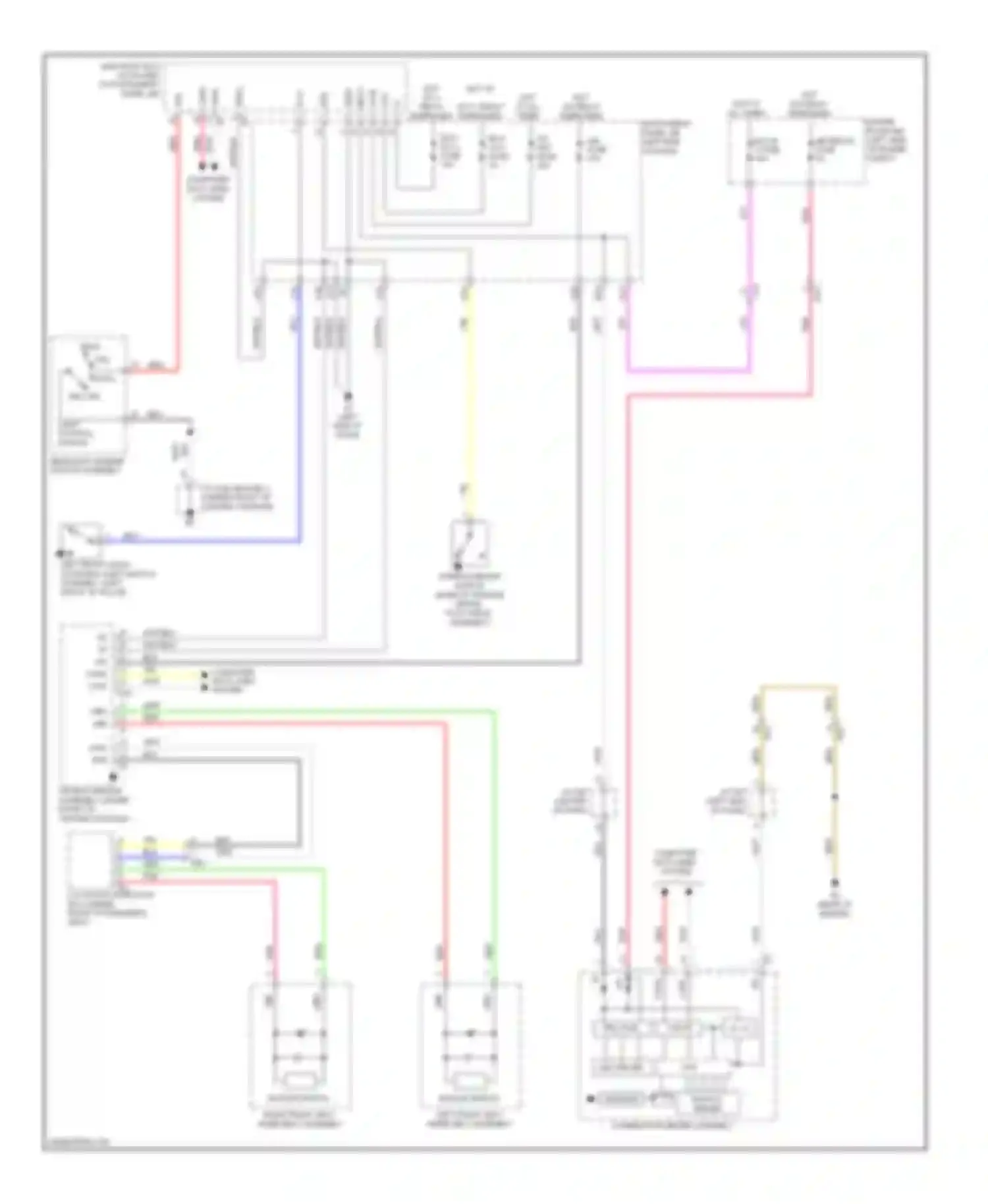 Avalon Toyota XX40 (2012-2015): Key reminder & seat belt warning circuit, hybrid