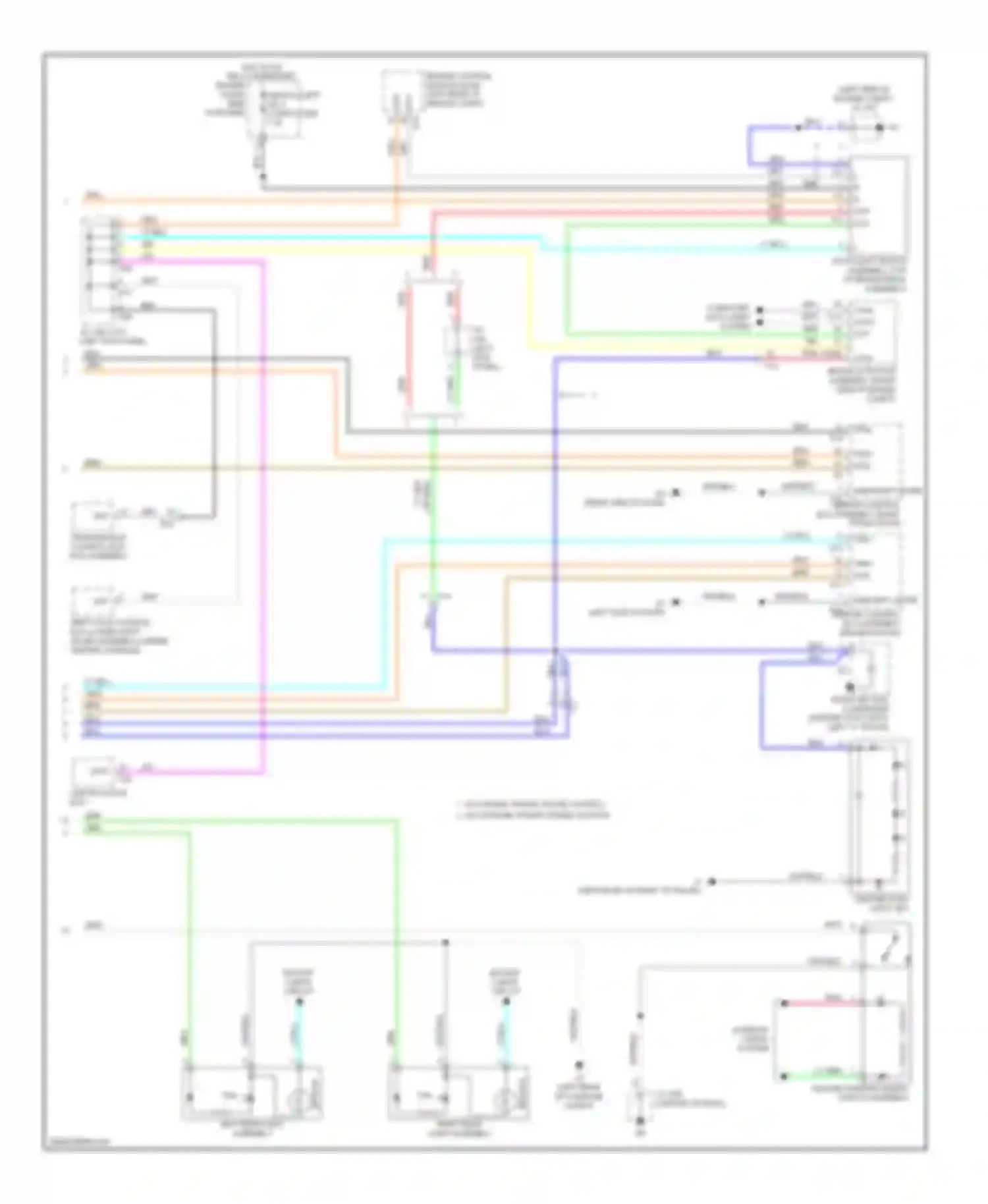 Wiring diagram backup lamps circuit for Toyota Avalon XX40 (2012-2015) (1 of 2)